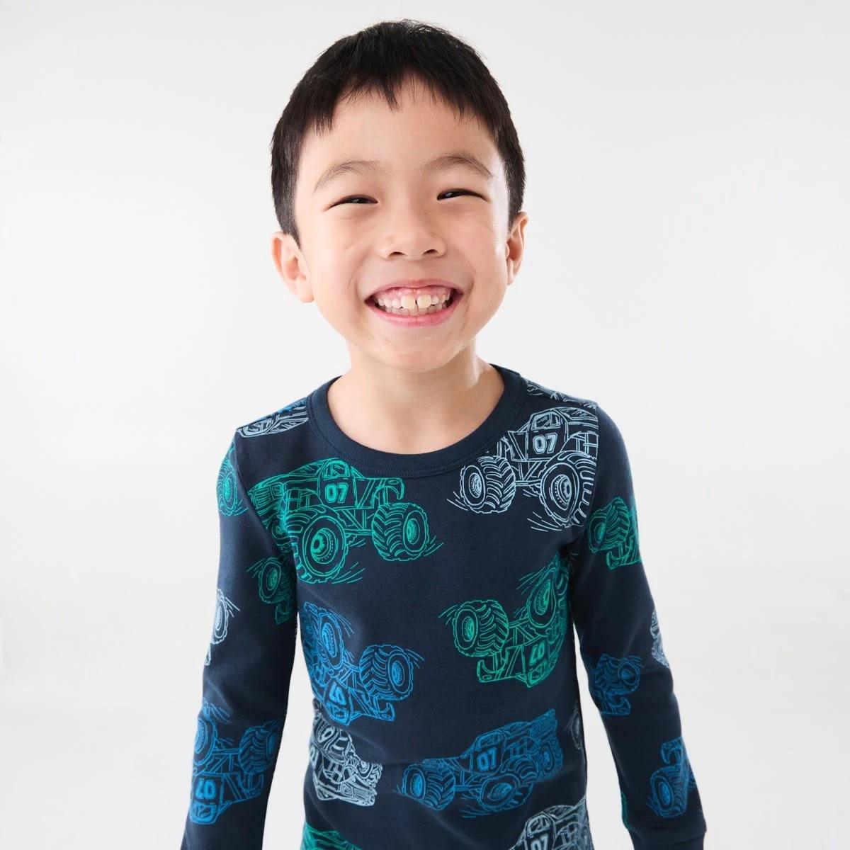 3 Rib Pyjama Set Nvy Truck, 3 of 9