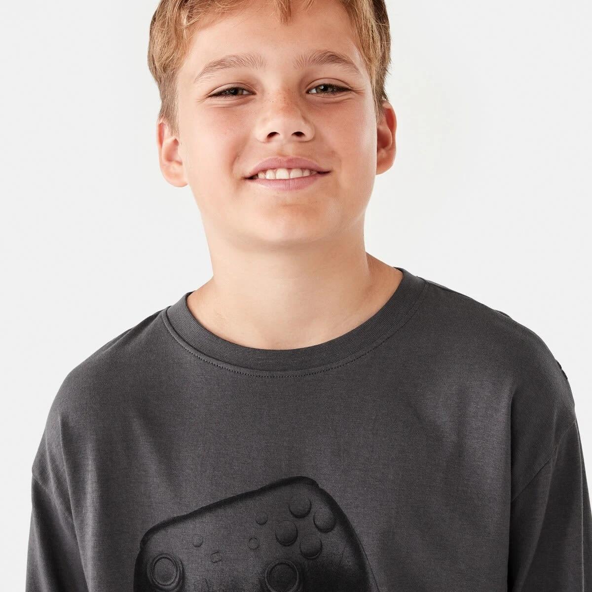3 Long Sleeve Print T-shirt Gry Gamebl, 3 of 8