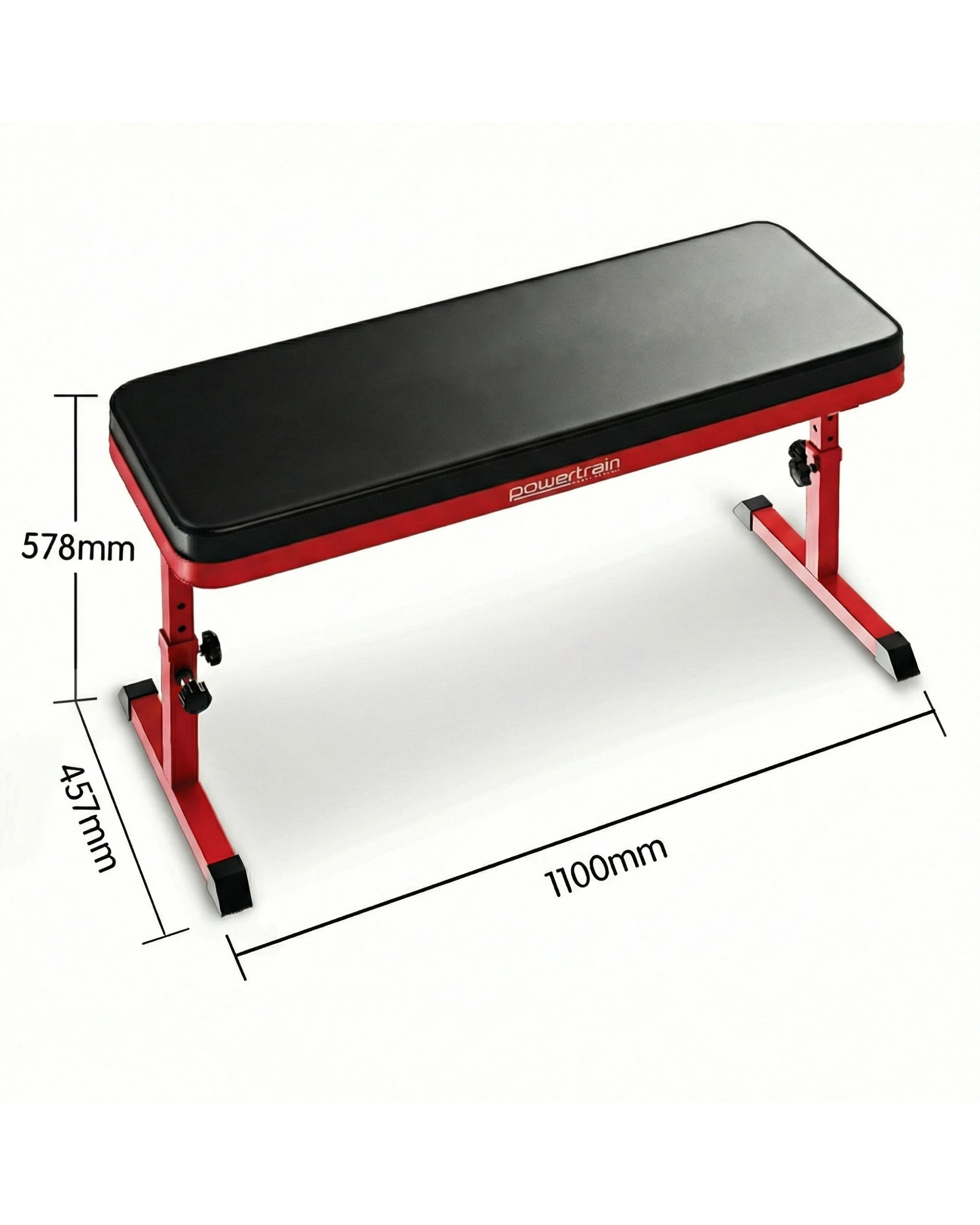 4 Powertrain 80KG Adjustable Dumbbell Set with Height Variable Bench - Black, 4 of 10