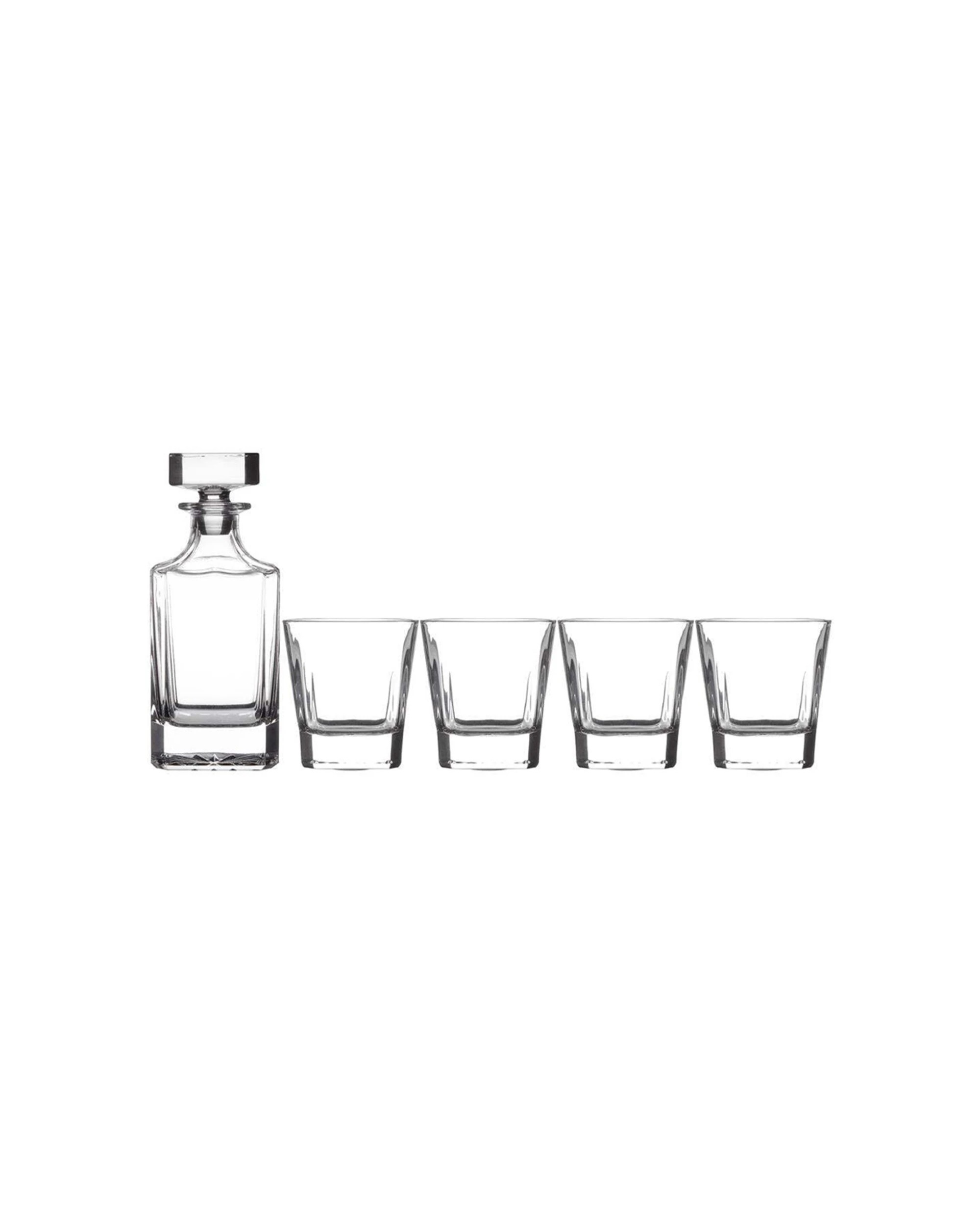 1 Maxwell & Williams 5pc Diamante Whisky Decanter 750ml 4x320ml Tumblers - Clear, 1 of 2