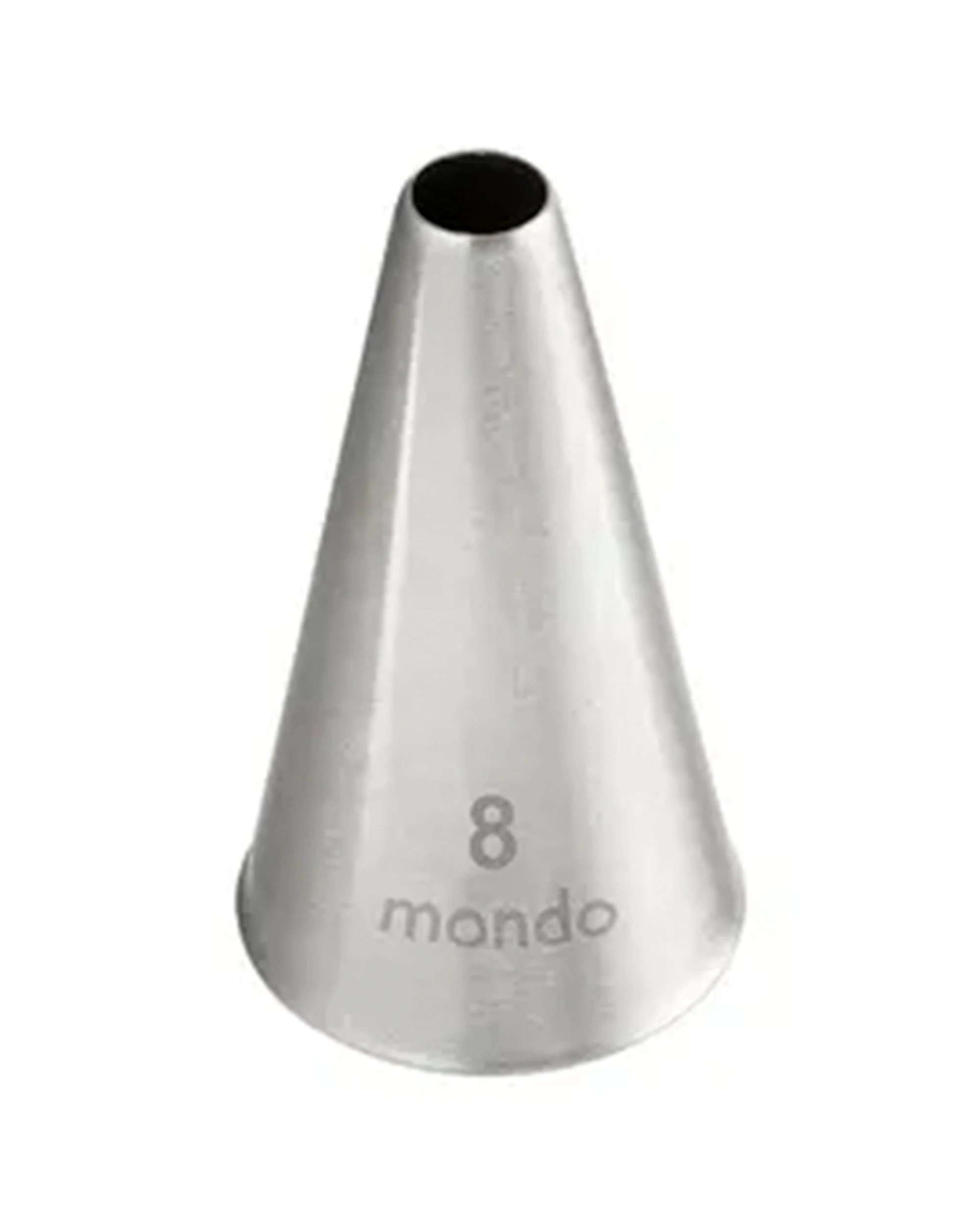 1 Mondo 8 Round Piping Tip Stainless Steel Seamless Durable Construction Cake Decorating Tool - Silver, 1 of 1