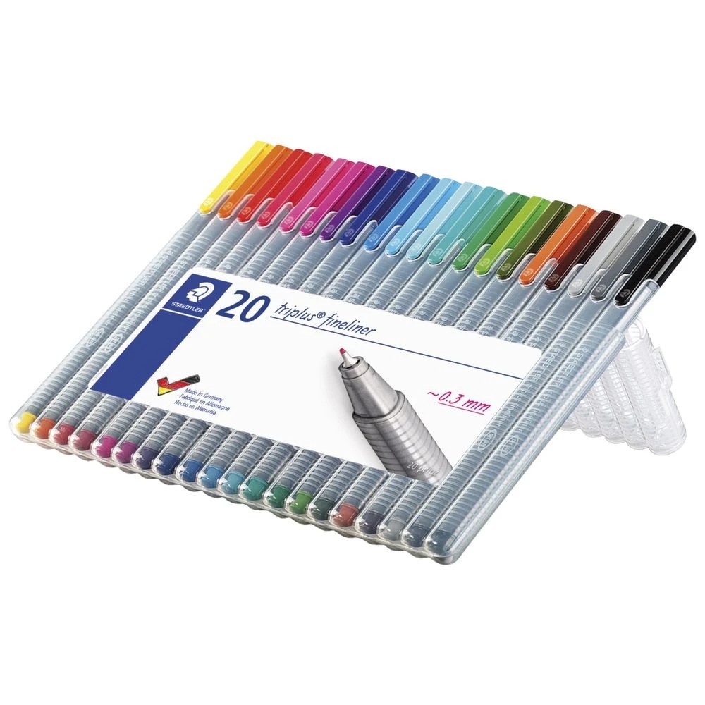 3 Staedtler Triplus 0.3mm Fineliners 334 Assorted 20 Pack, 3 of 10