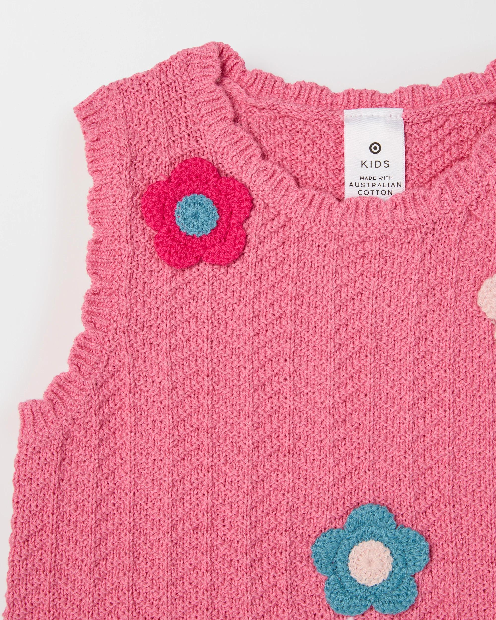 6 Target Kids Australian Cotton Crochet Tank Top PINK, 6 of 6