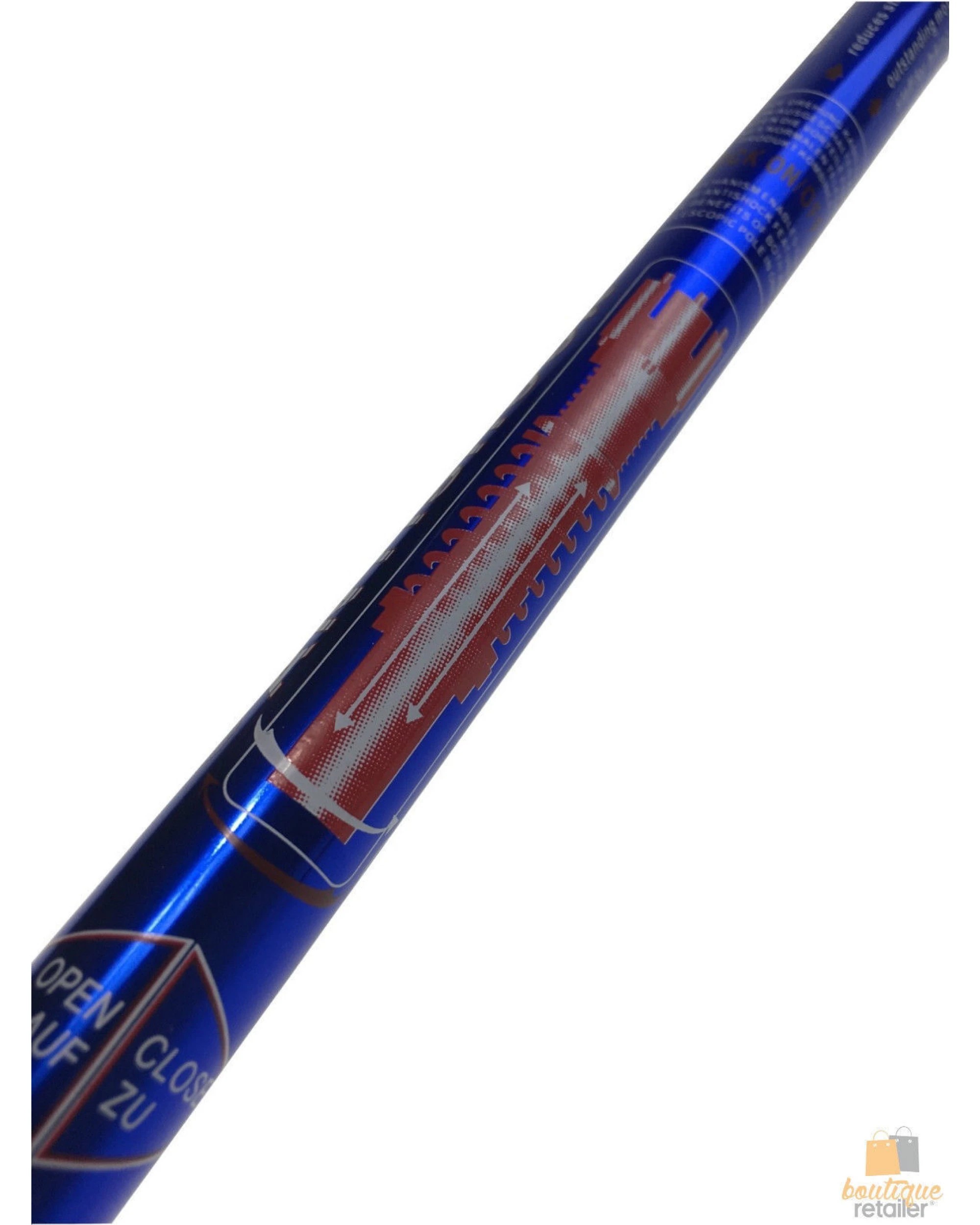 2 BR Outdoor Folding Walking Stick Telescopic Adjustable Antishock Hiking Grip Pole Trekking - Blue, 2 of 7