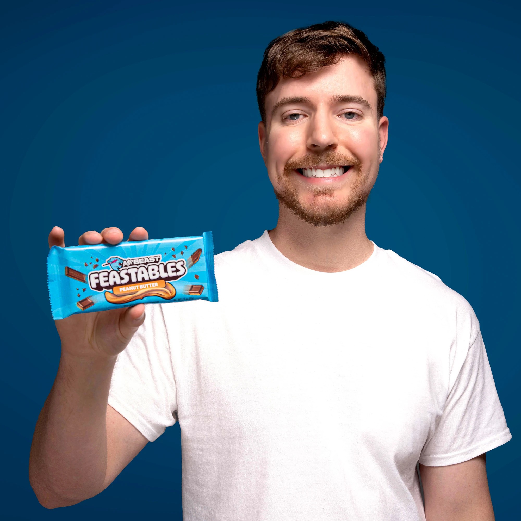 4 MrBeast Feastables Peanut Butter Milk Chocolate Bar 60g, 4 of 8