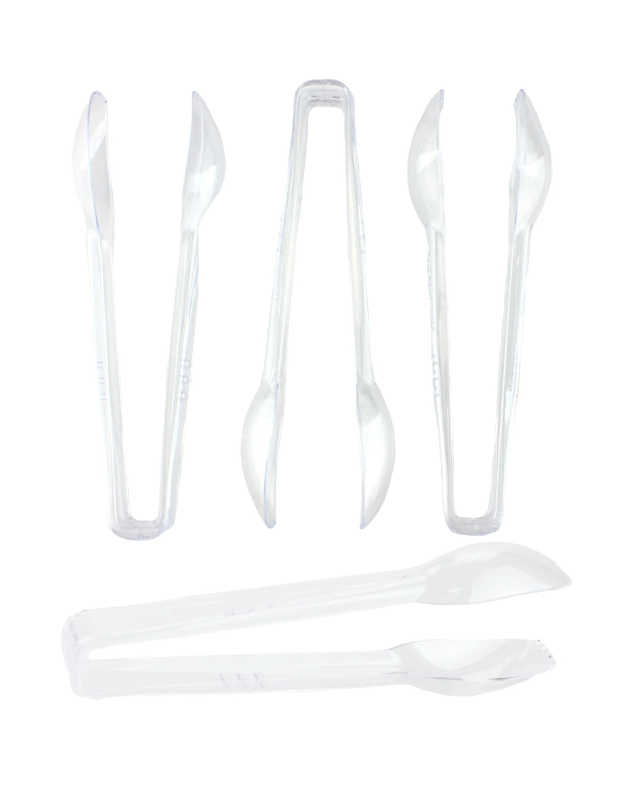 1 Spice Kitchen Mini Clear Plastic Salad Tongs Pack of 4 - Clear, 1 of 3