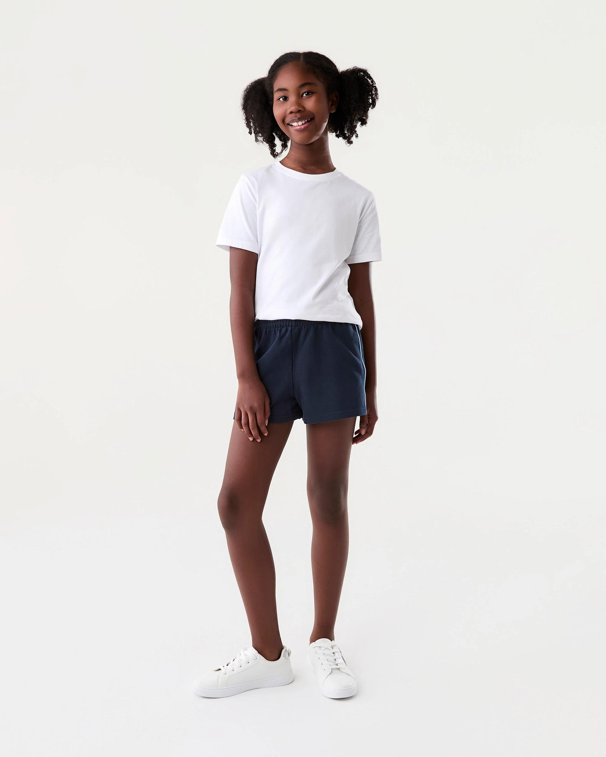 5 French Terry Shorts with Piping Dress Navy, 5 of 6