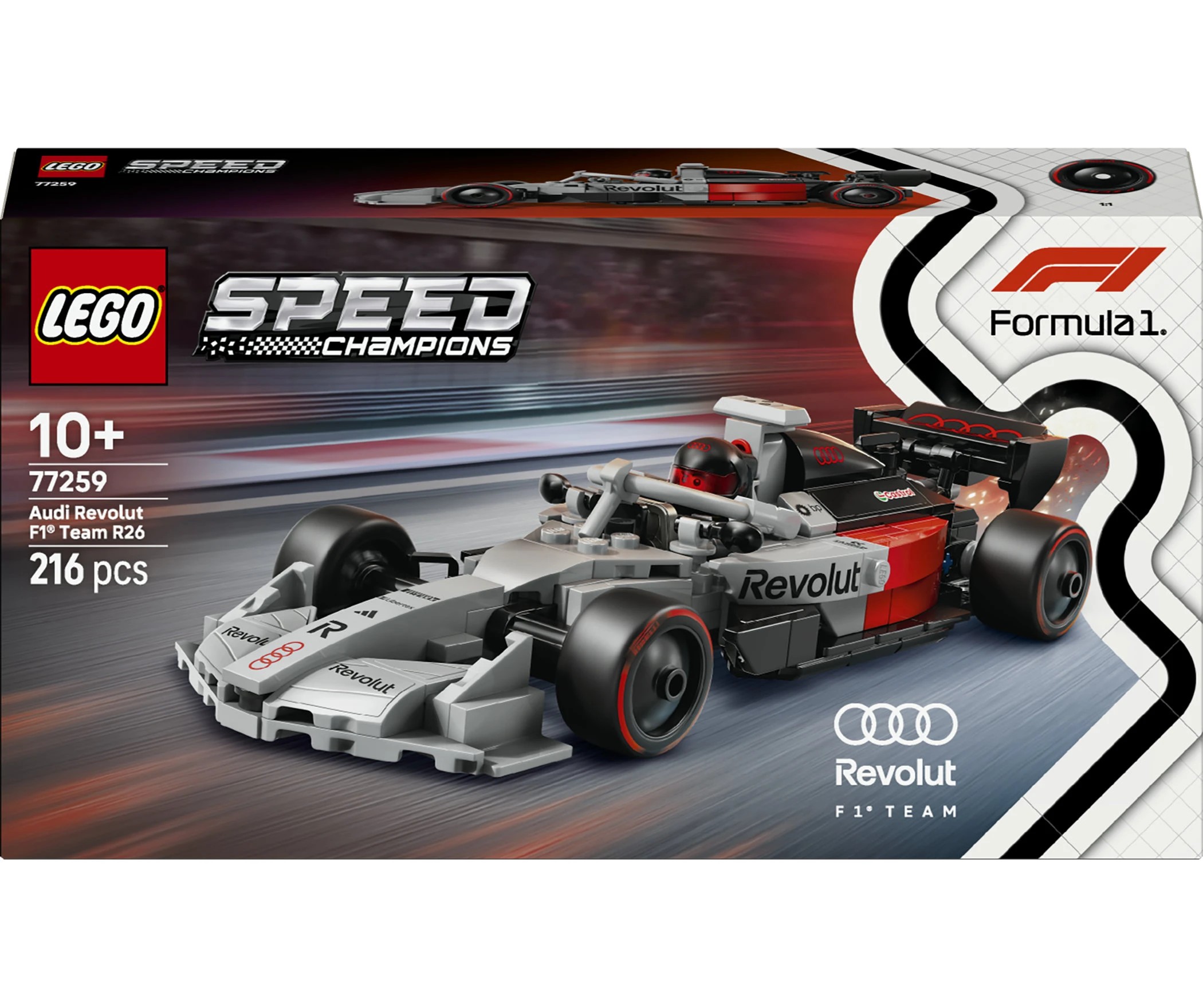 1 LEGO Speed Champions Audi Revolut F1 Team R26 Race Car 77259, 1 of 10
