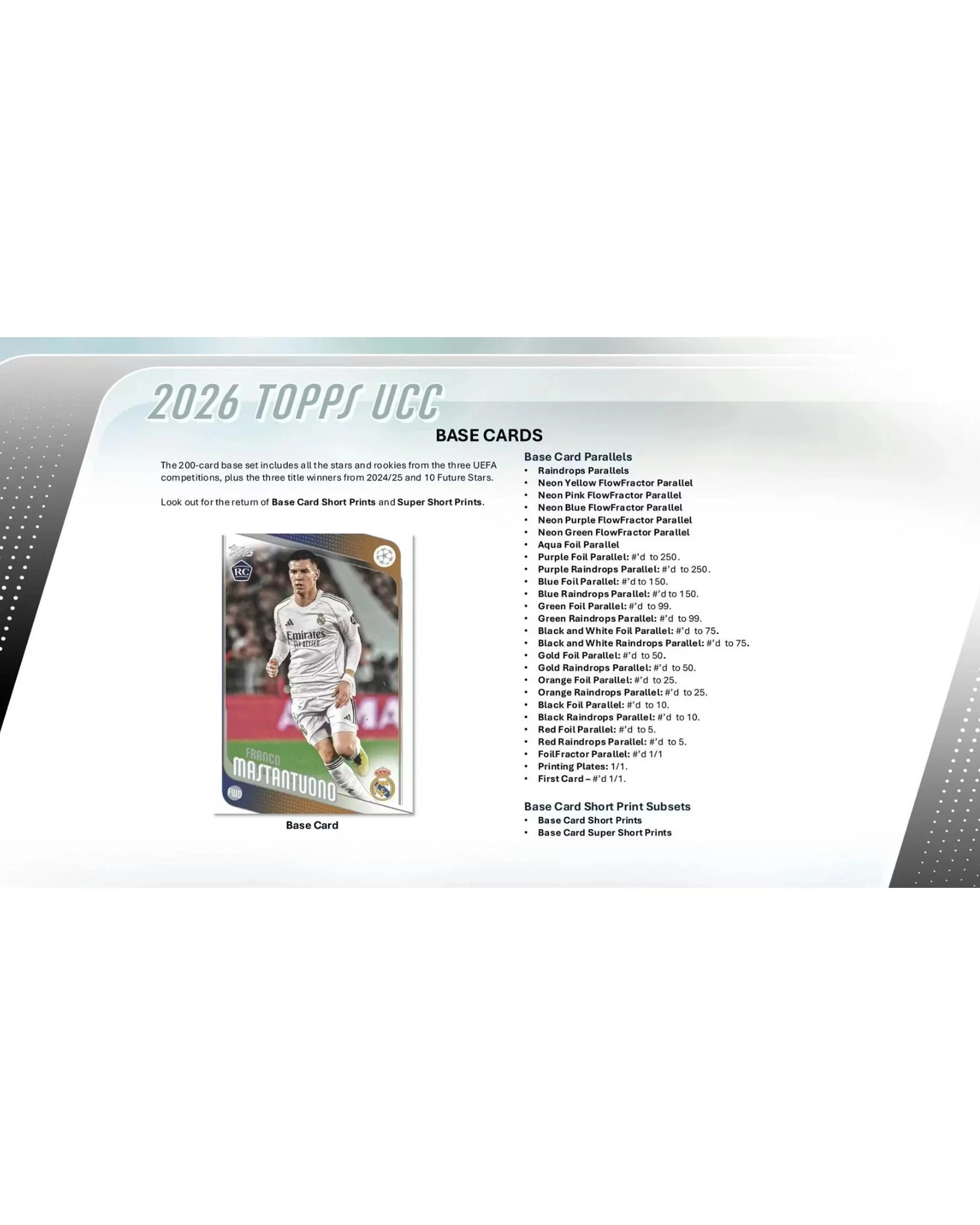 4 Topps 2026/2026 UEFA Club Competitions Soccer Hobby Pack, 4 of 10