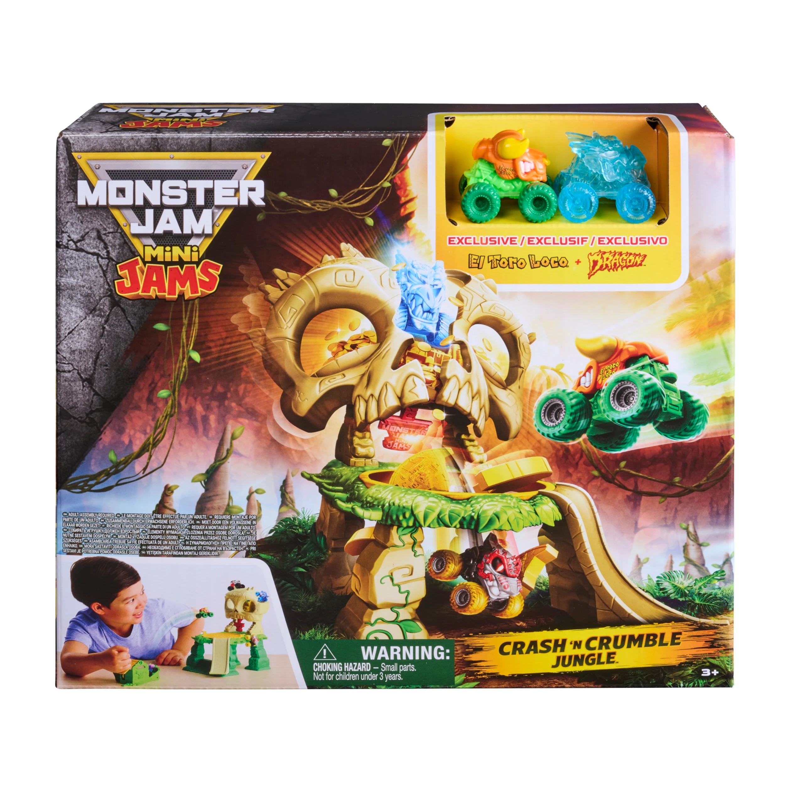 1 Monster Jam Mini Jams Crash N' Crumble Jungle Playset, 1 of 9