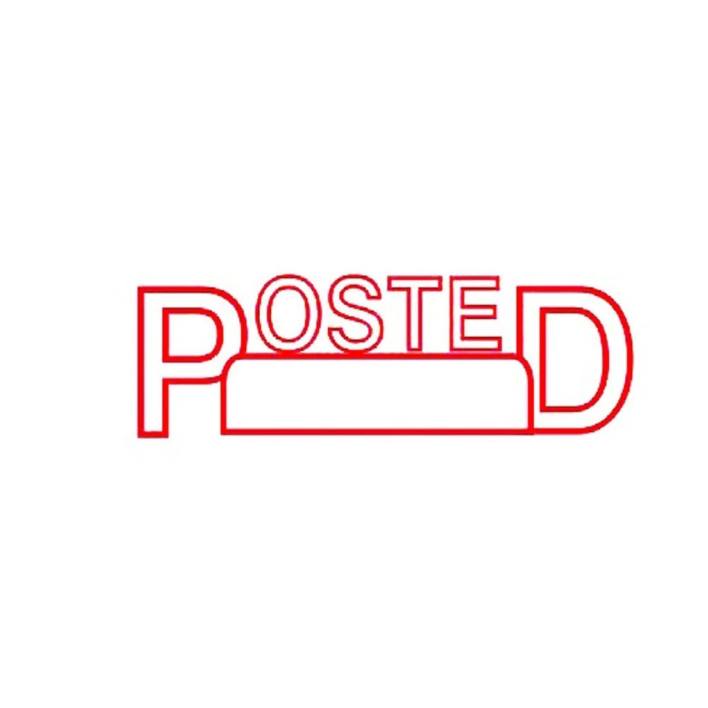 1 Deskmate Pre-Inked Office Stamps Posted Date Red, 1 of 1