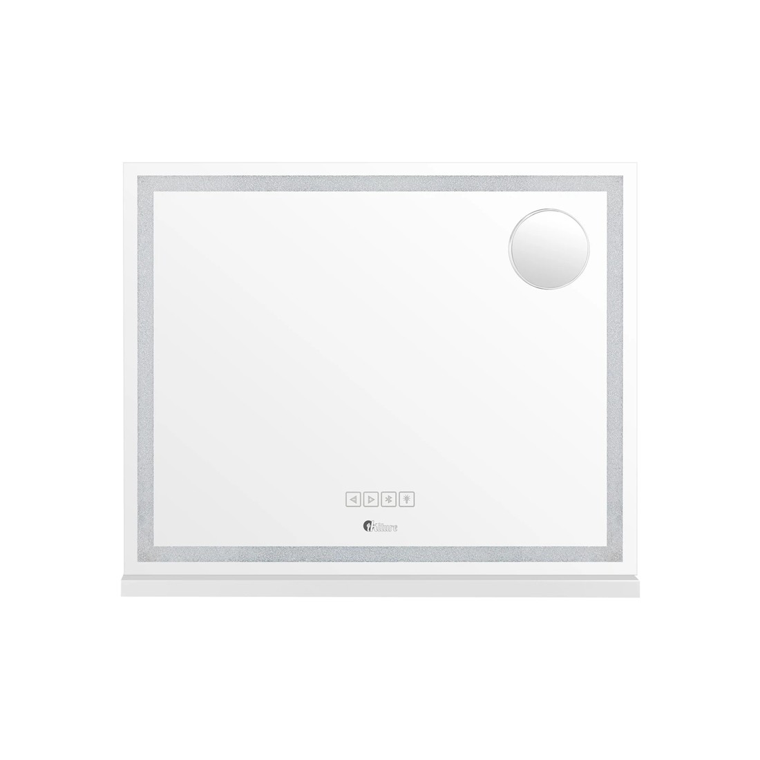 6 Oikiture Bluetooth Hollywood Led Makeup Mirror 58x49cm Crystal Vanity Mirrors
 - White, 6 of 7