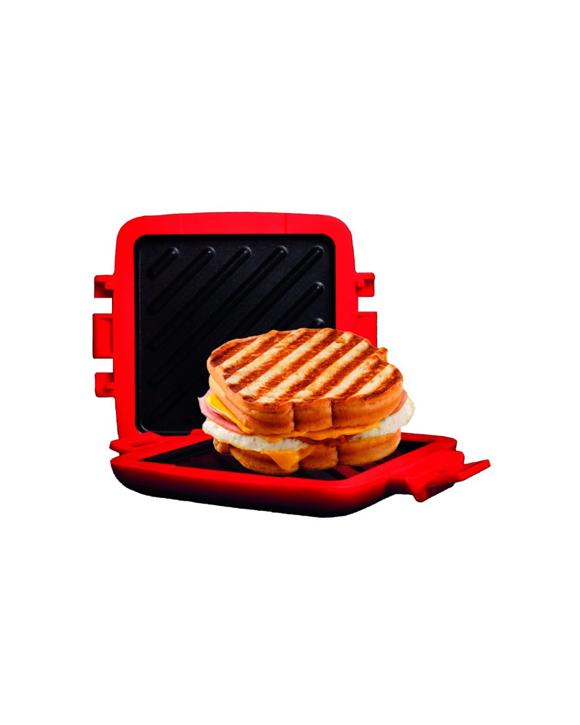 Eezee's Muncheez Microwave Toastie Maker Non-stick Sandwich Press Red 18cm - Red