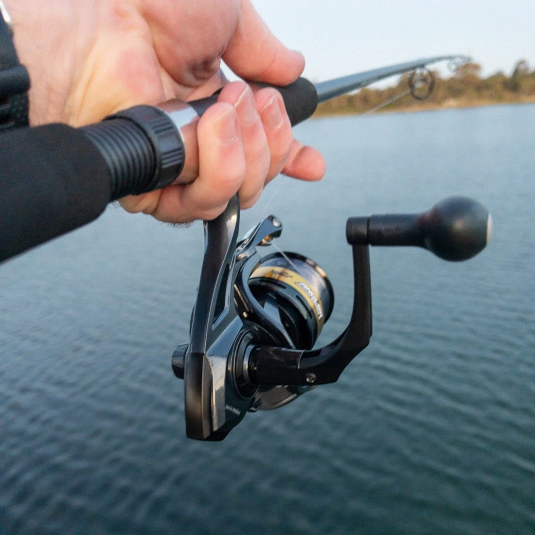 5 Jarvis Walker Angler Series 2 Spinning Estuary Combo - 6.6ft., Black and Grey, 5 of 9