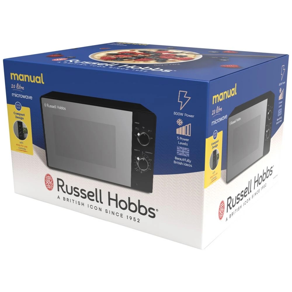 3 Russell Hobbs Compact 20L Microwave Black, 3 of 8