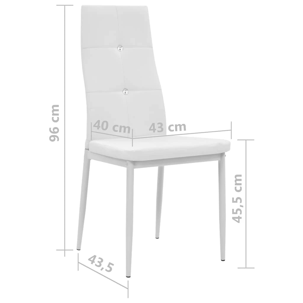 9 Vidaxl Dining Chair - White, 9 of 9