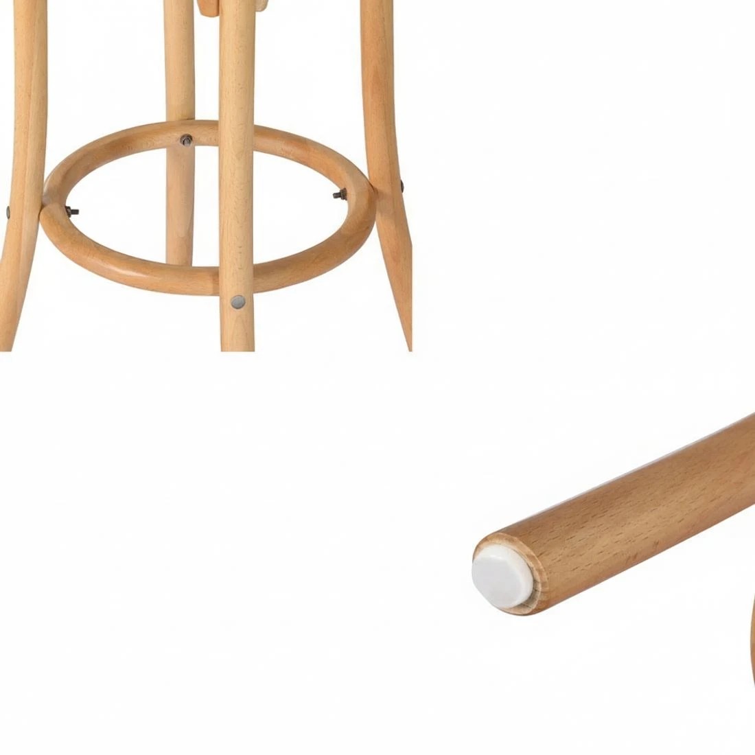 4 Artiss 4x Bar Stoosl Rattan Seat Wooden - Natural, 4 of 5