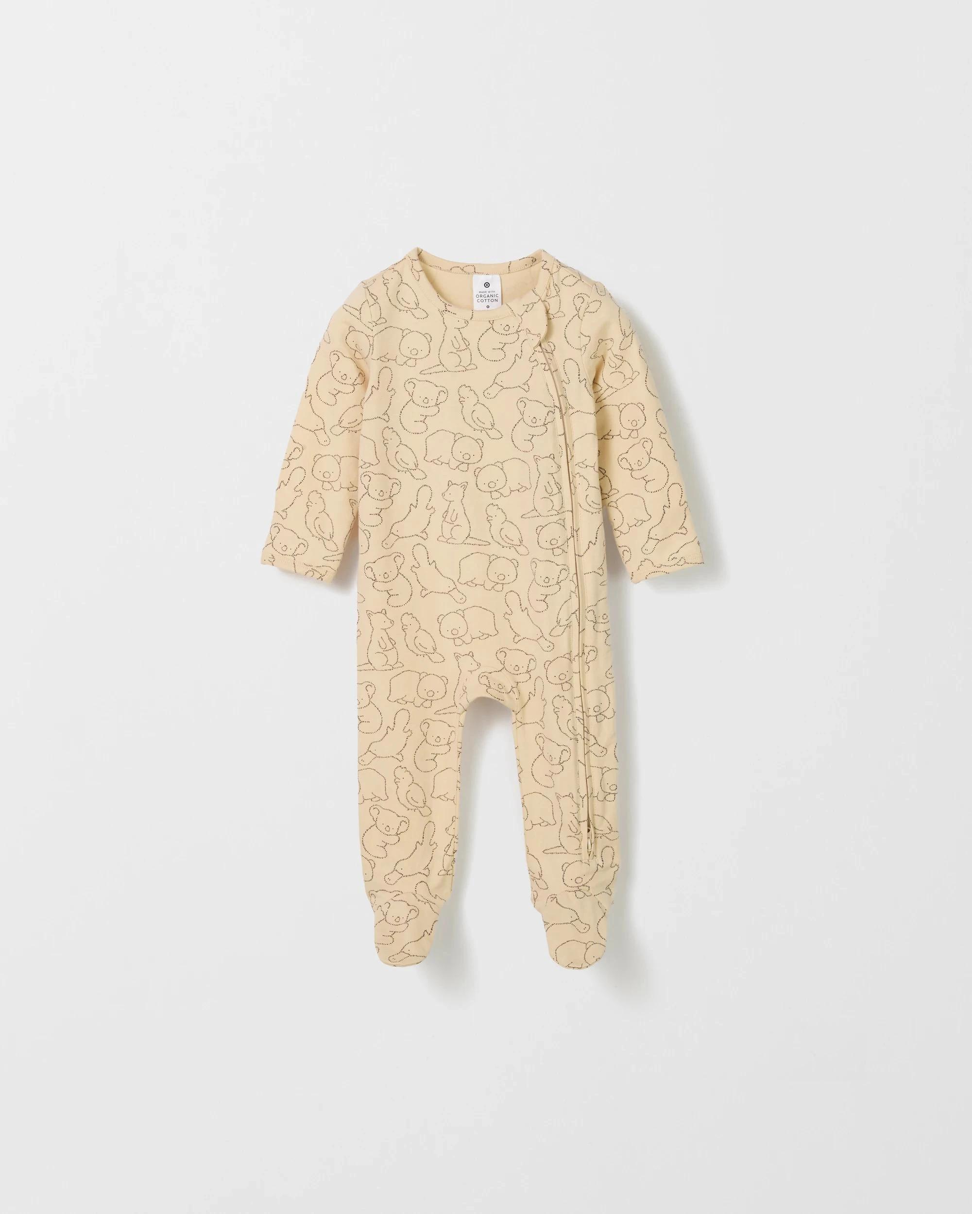 4 Target Baby Organic Cotton 3 Pack Baby Zip Coverall AUS ANIMALS, 4 of 7