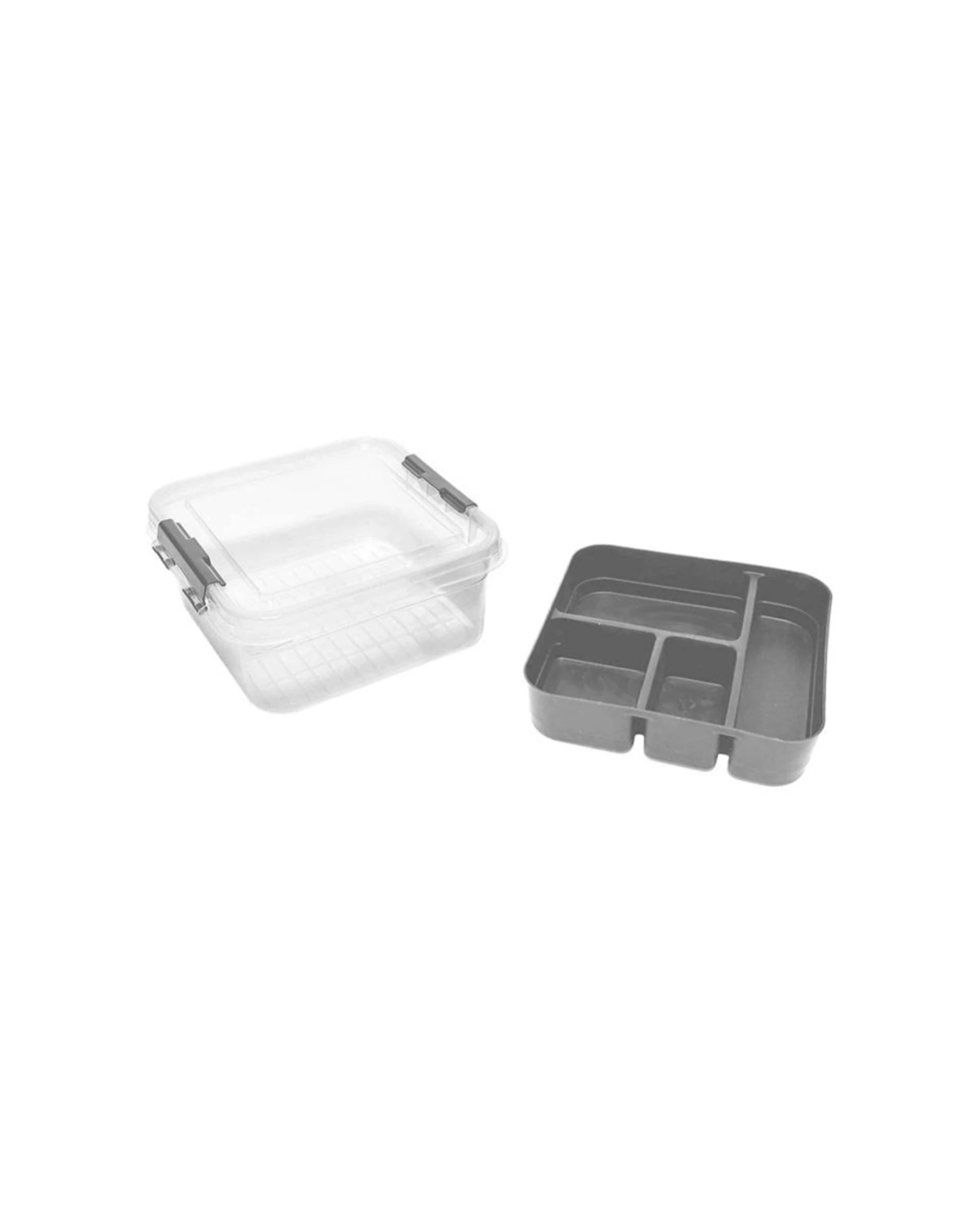 4 Brazco 4PK Plastic 5 Compartment Storage Container With Secure Clip Lid 5L - Multi, 4 of 5