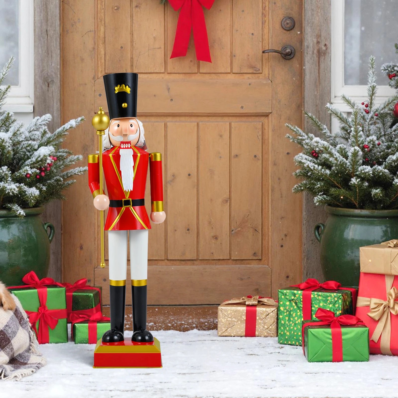 5 Costway 83cm Christmas Nutcracker Figure Xmas Indoor Outdoor Festival Decoration, 5 of 5