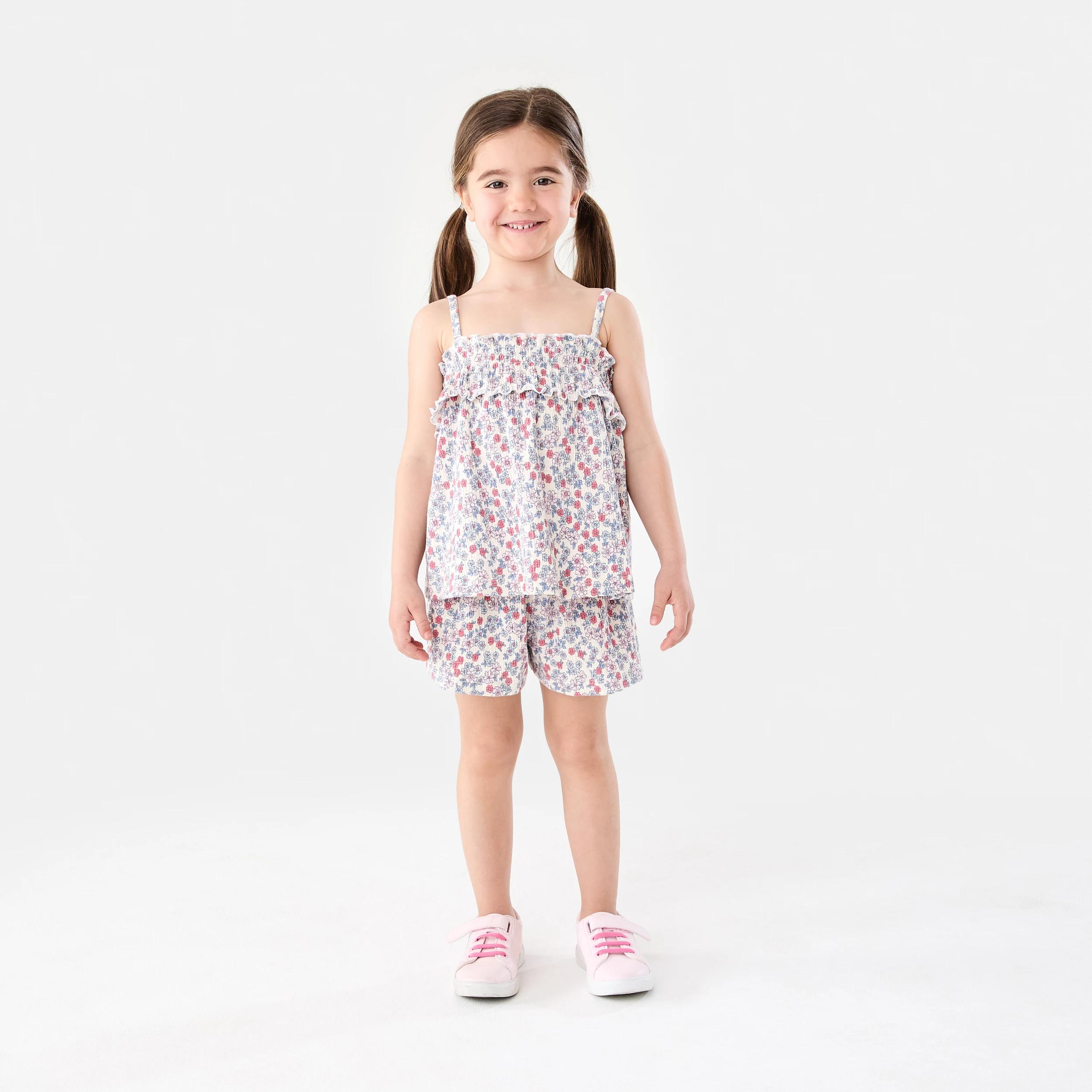 5 Print Crinkle Shorts Bge Floral, 5 of 6
