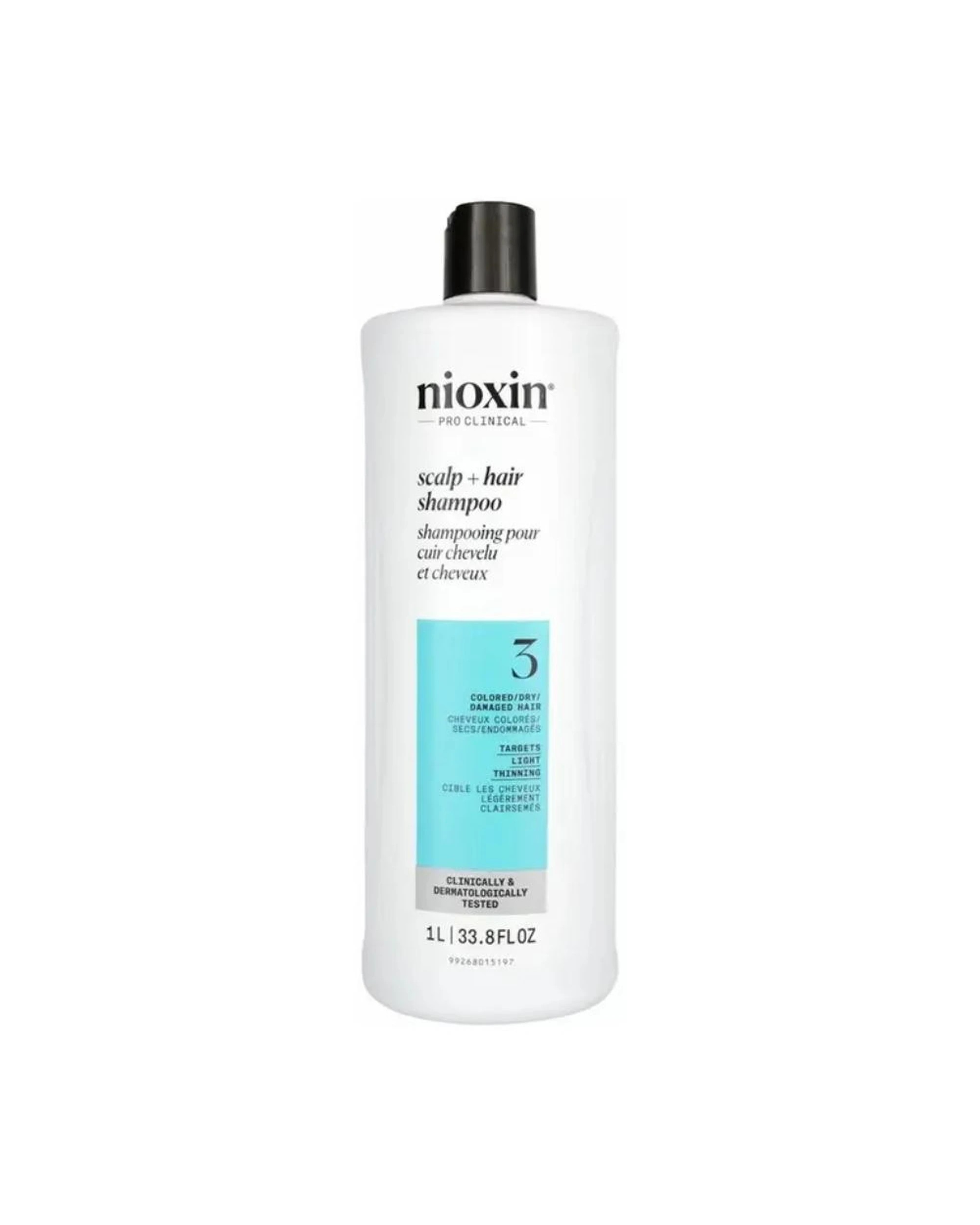 1 Nioxin System 3 Scalp + Hair Shampoo 1 Litre (1000mL), 1 of 2