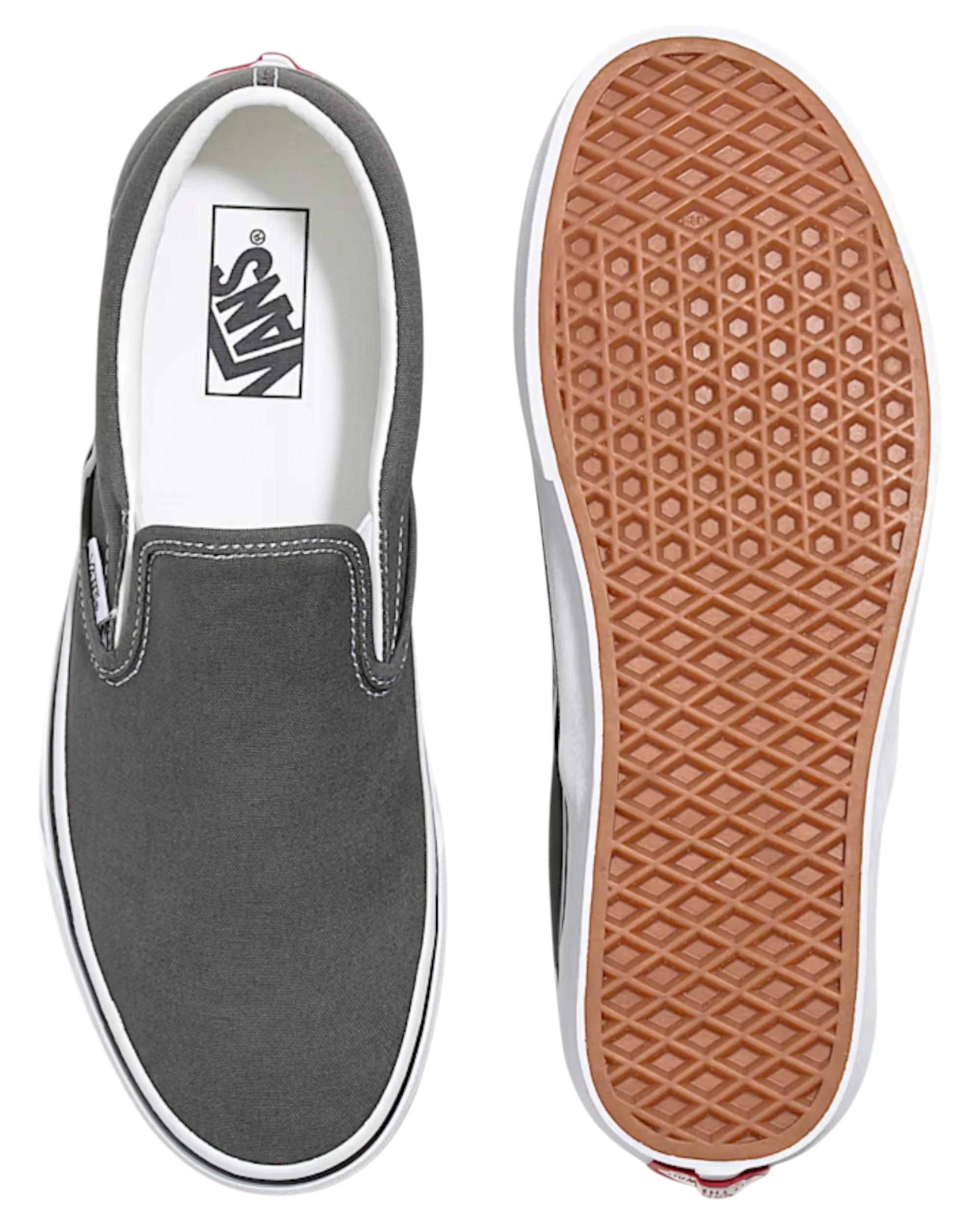2 Vans Mens Classic Slip On Charcoal Canvas Shoes CHARCOAL, 2 of 4