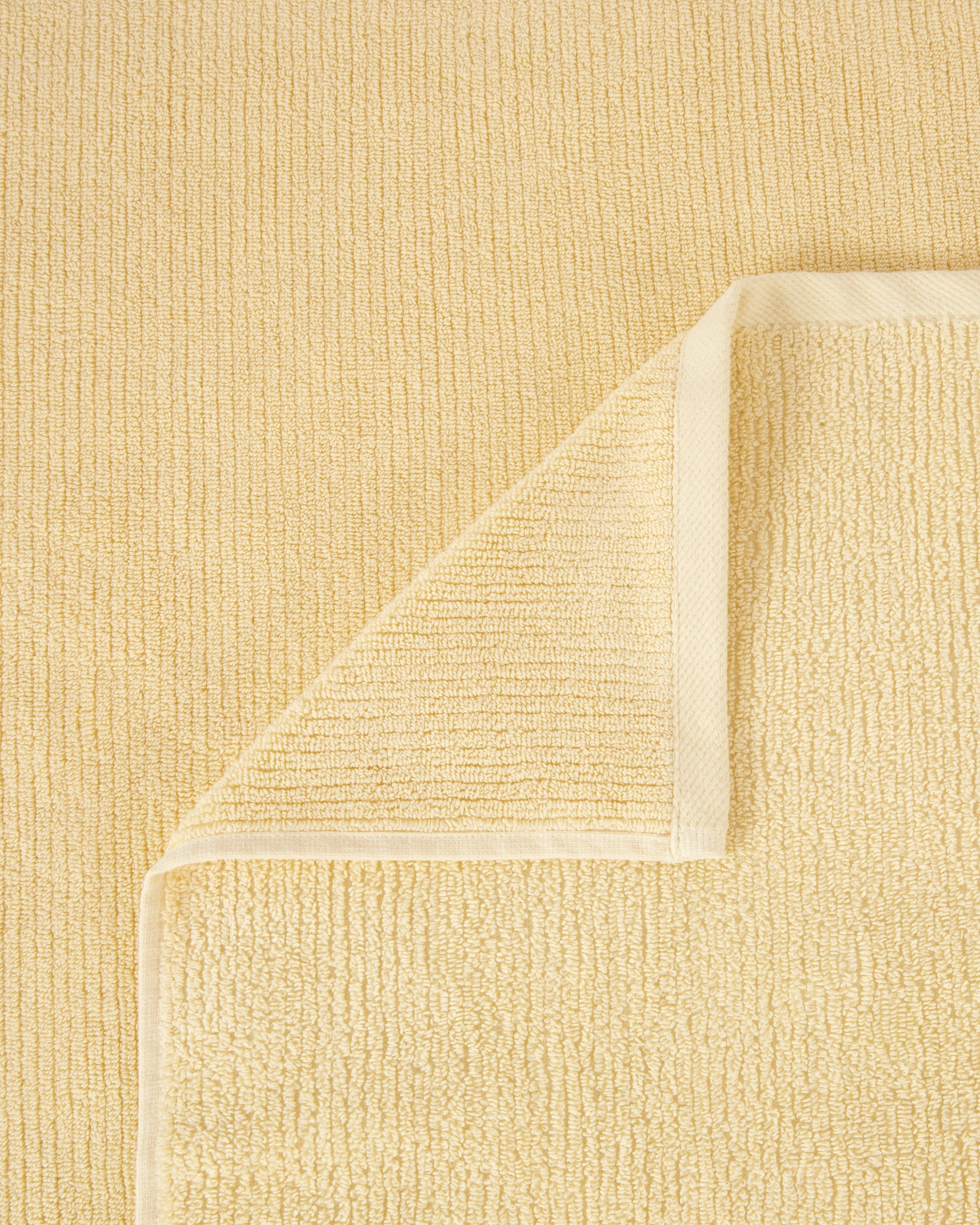 2 Ribbed Cotton Bath Sheet - Yellow, 2 of 5