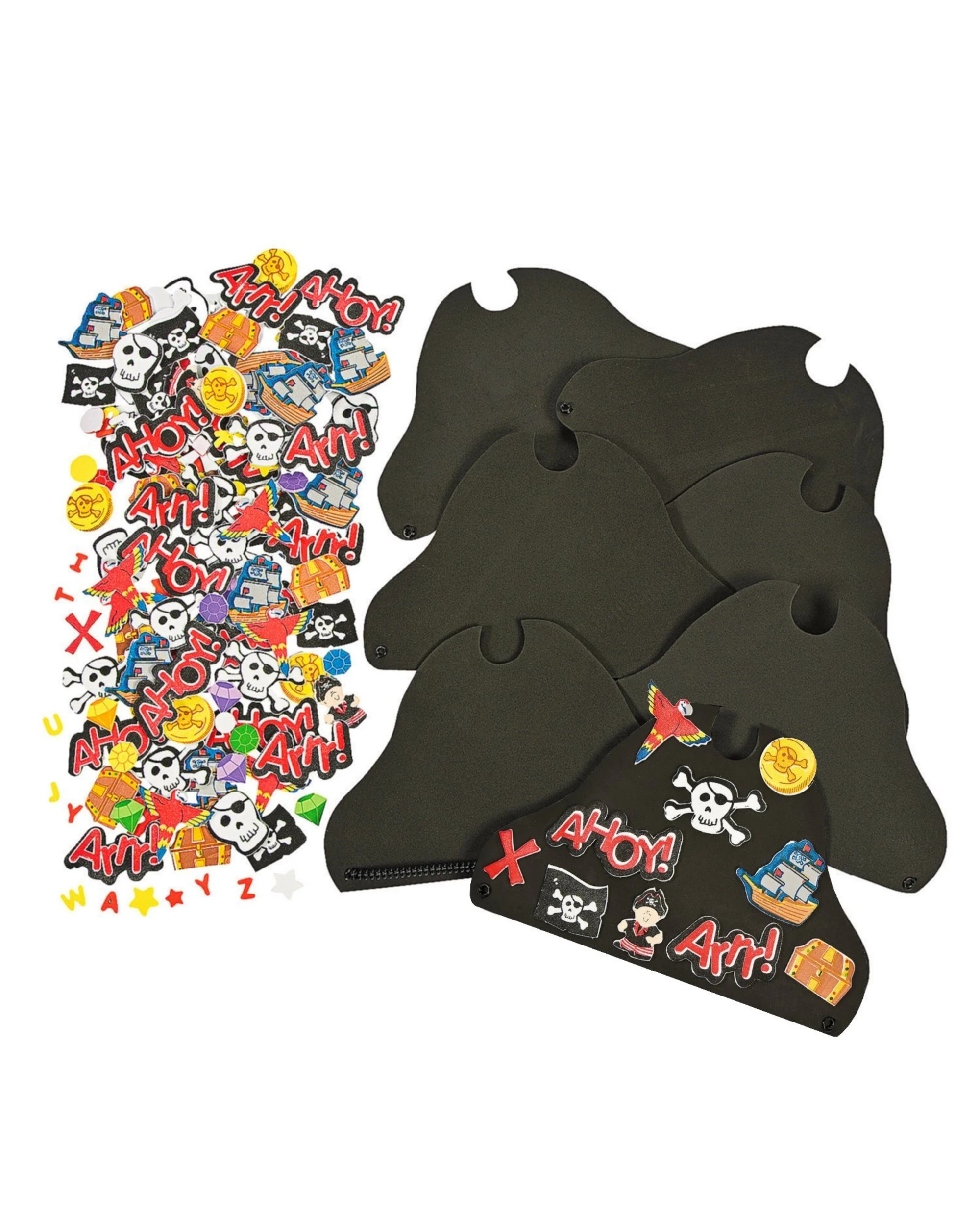 1 Partyrama DIY Foam Pirate Hats Pack of 12, 1 of 3