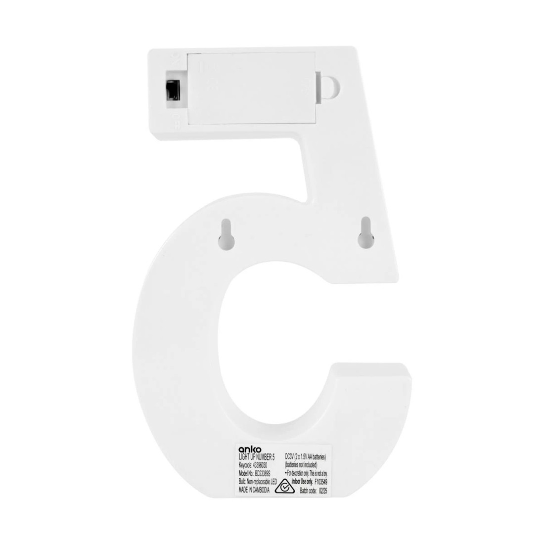 3 Light Up Number - 5, 3 of 5