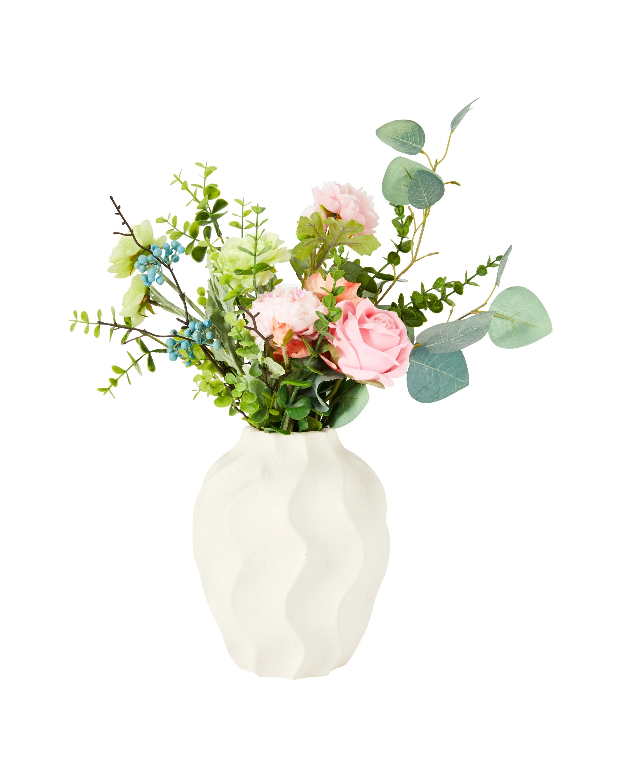 1 Textured Wavy Ceramic Vase, 1 of 5