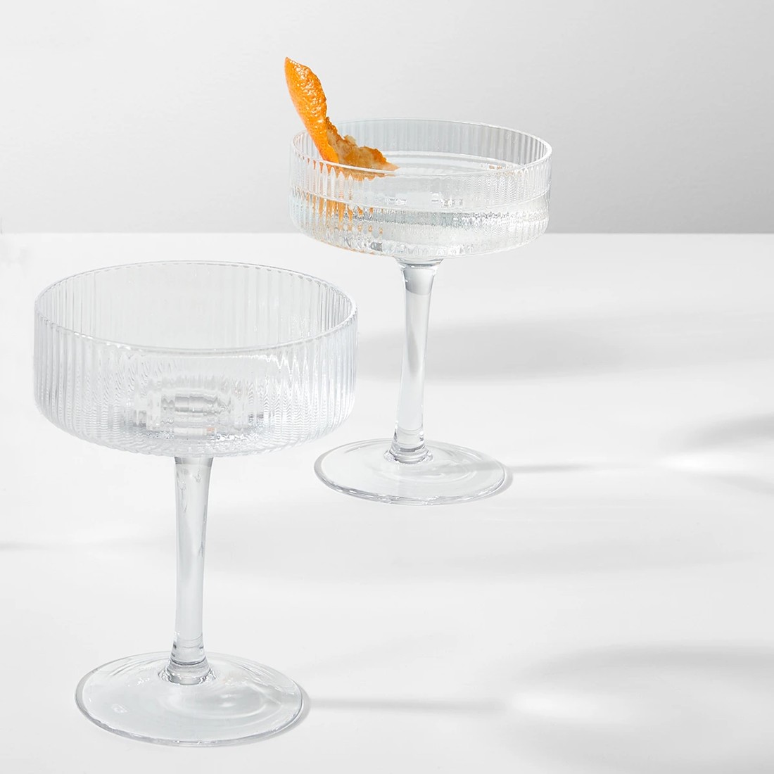 7 4 Linear Coupe Champagne Glasses, 7 of 7