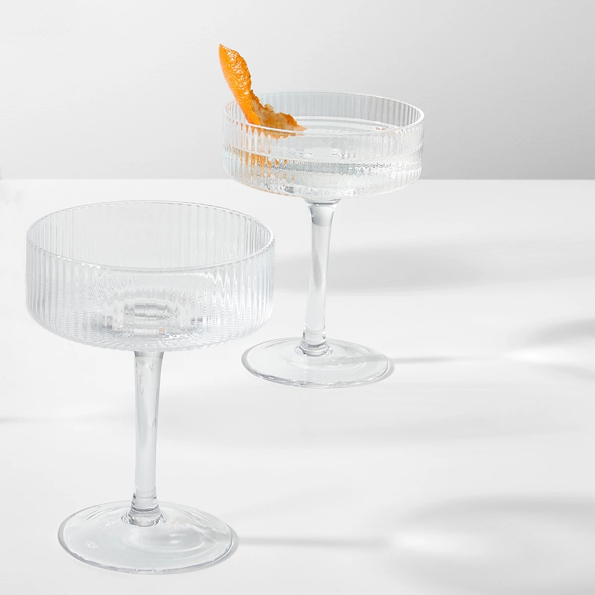 7 4 Linear Coupe Champagne Glasses, 7 of 7
