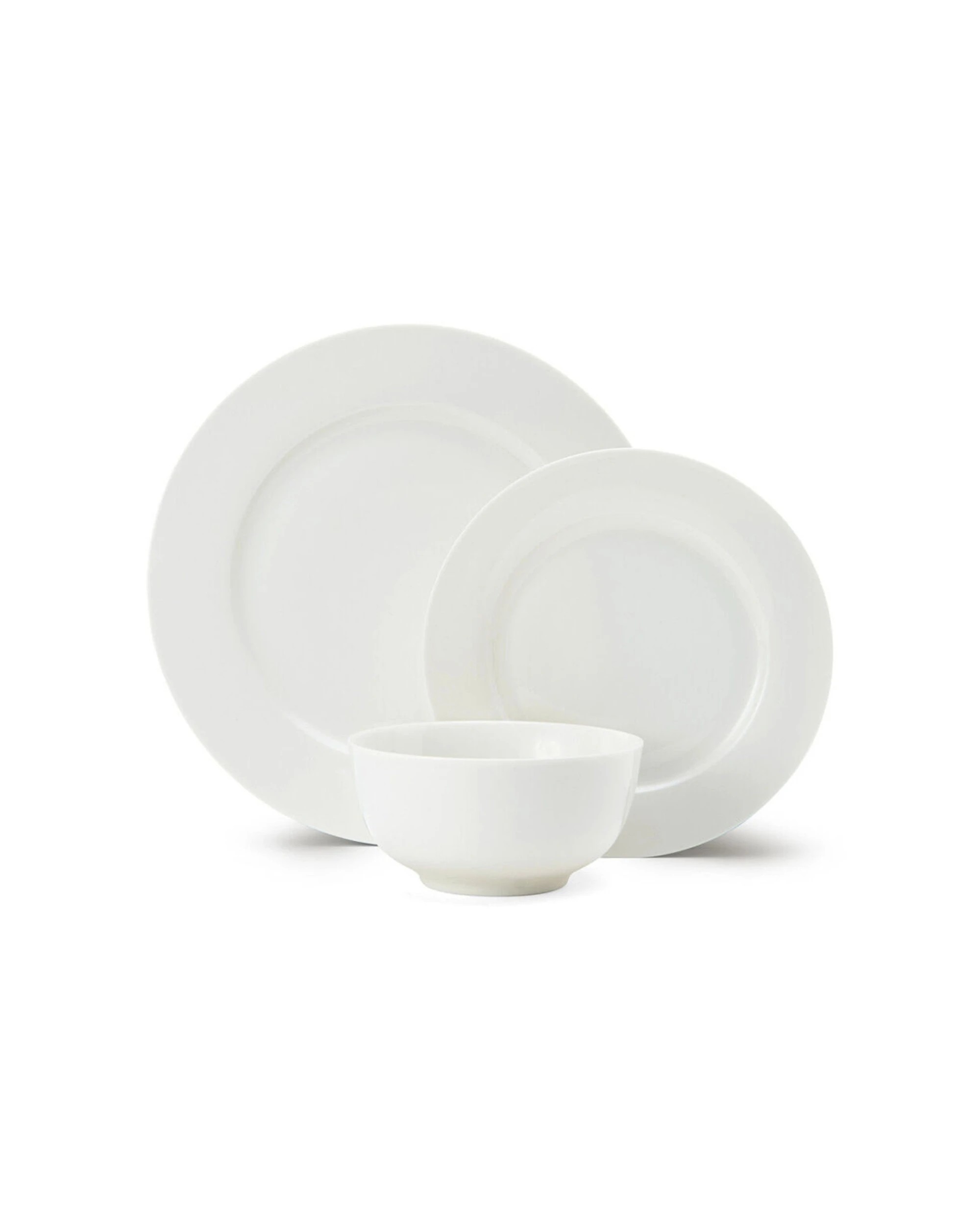 1 Mikasa Egret 12pc Kitchen China Dinner Plates Bowls Set Sleek Stylish - White, 1 of 5