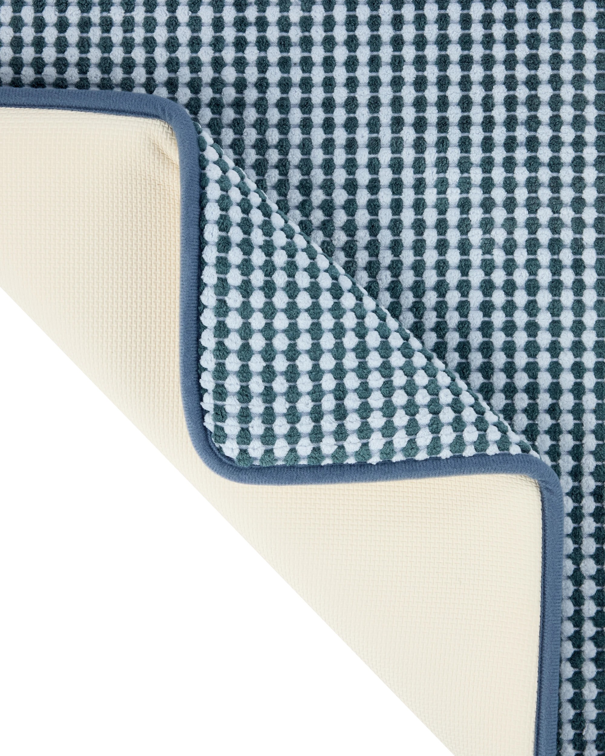 2 Memory Foam Bath Mat - Blue, 2 of 5