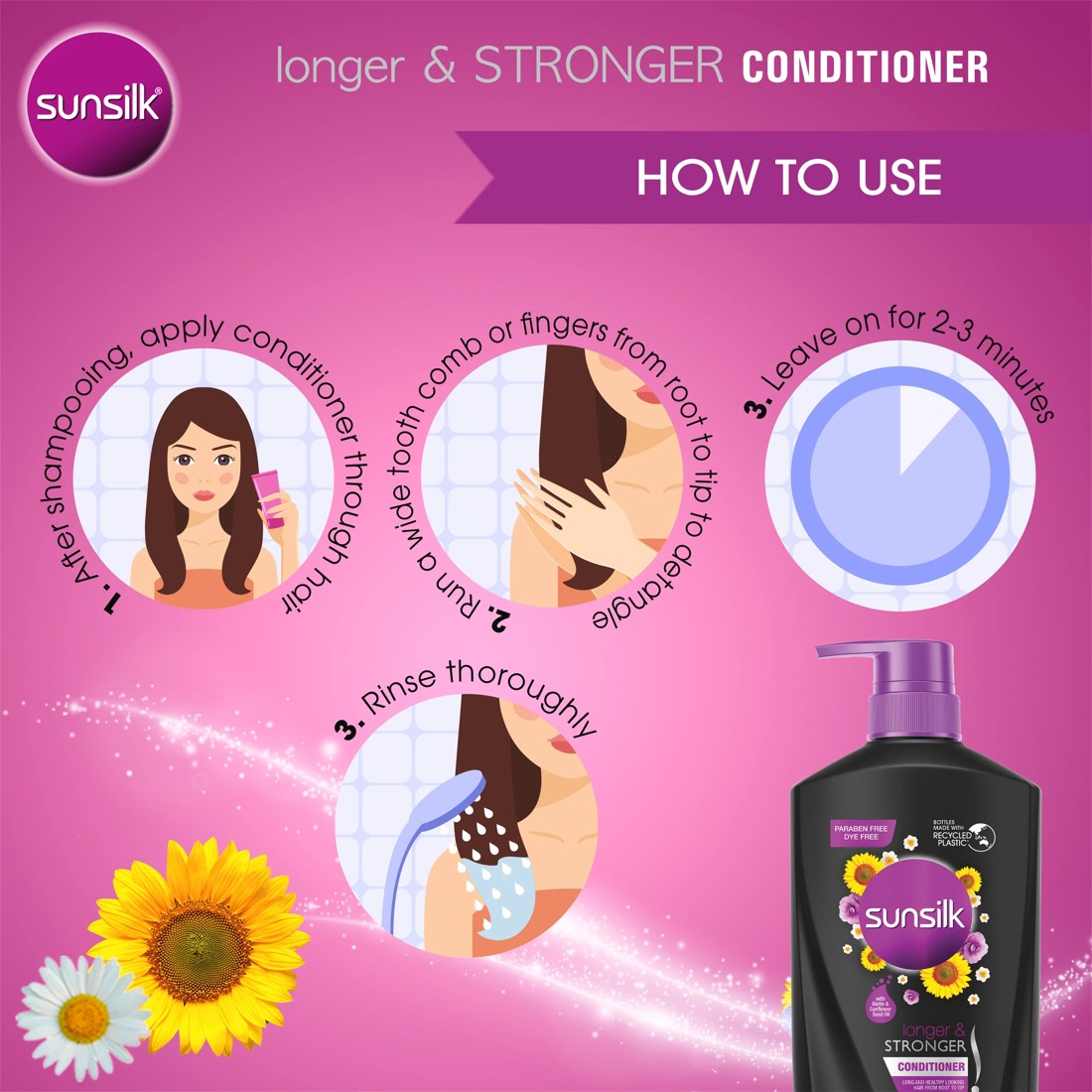 6 Sunsilk Co-Creations Longer & Stronger Conditioner 700ml, 6 of 10