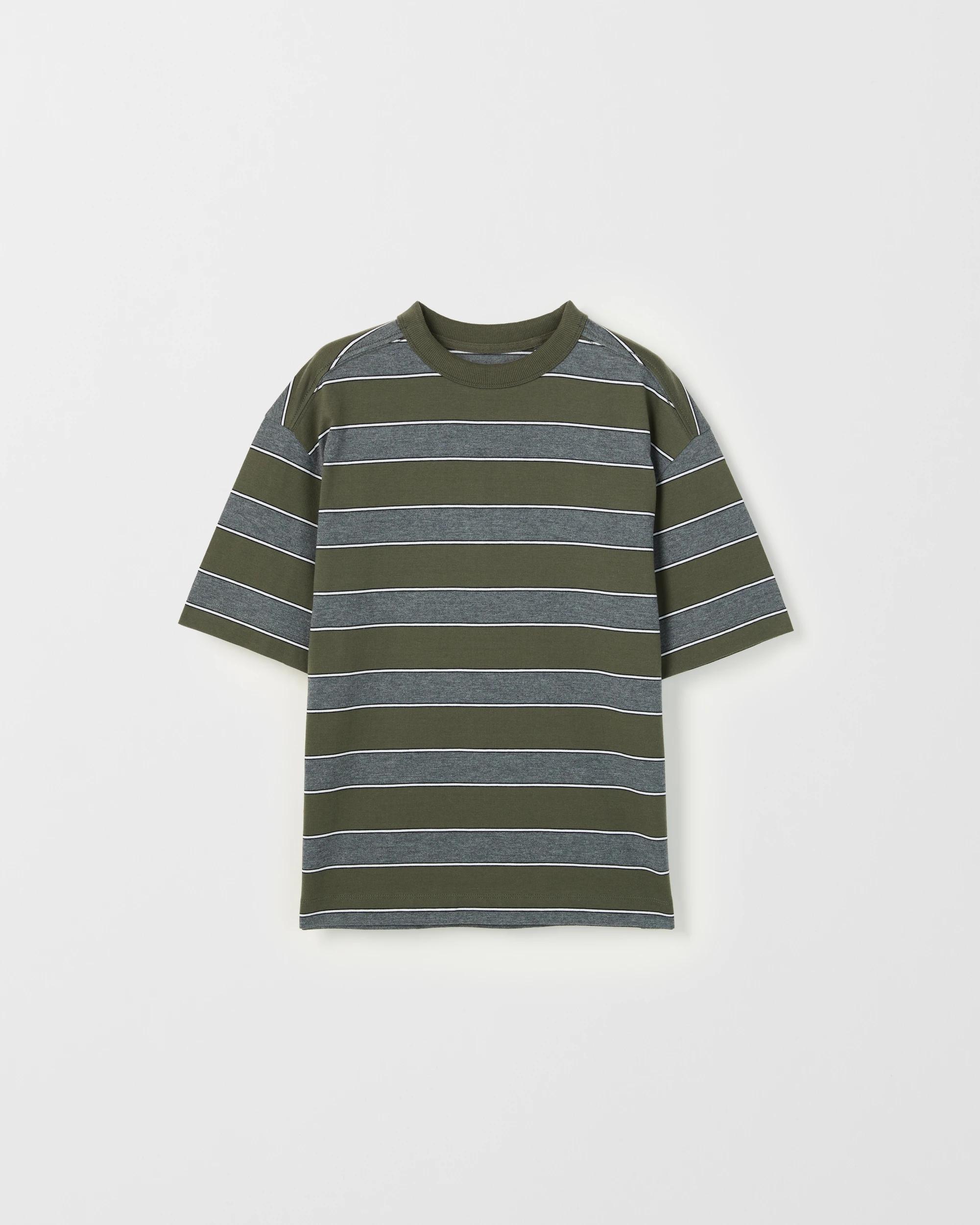 5 Target Kids Australian Cotton Oversized Striped T-Shirt GREEN, 5 of 7