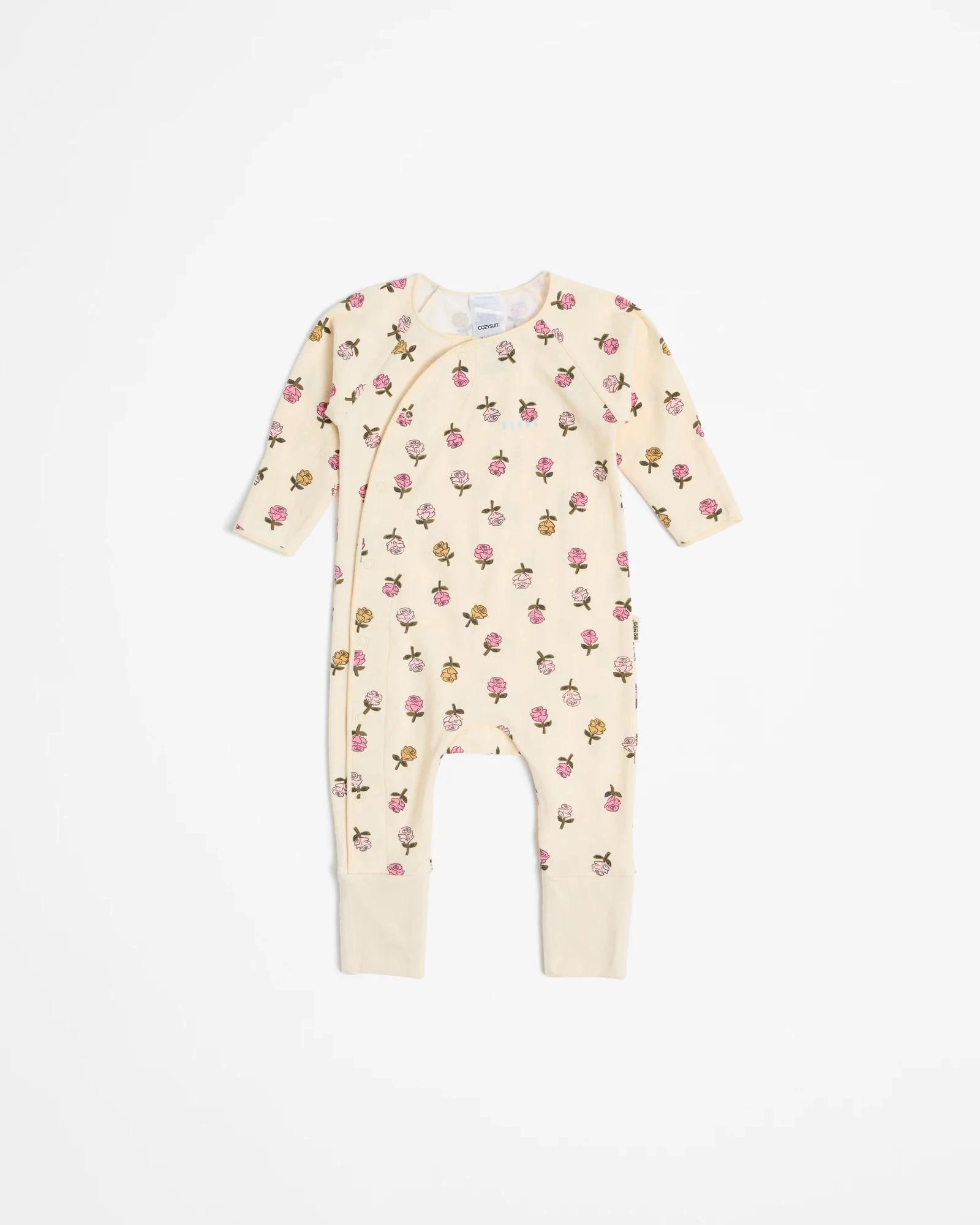 1 Bonds Baby Newbies Cozysuit Coverall ROSE GARDEN, 1 of 4