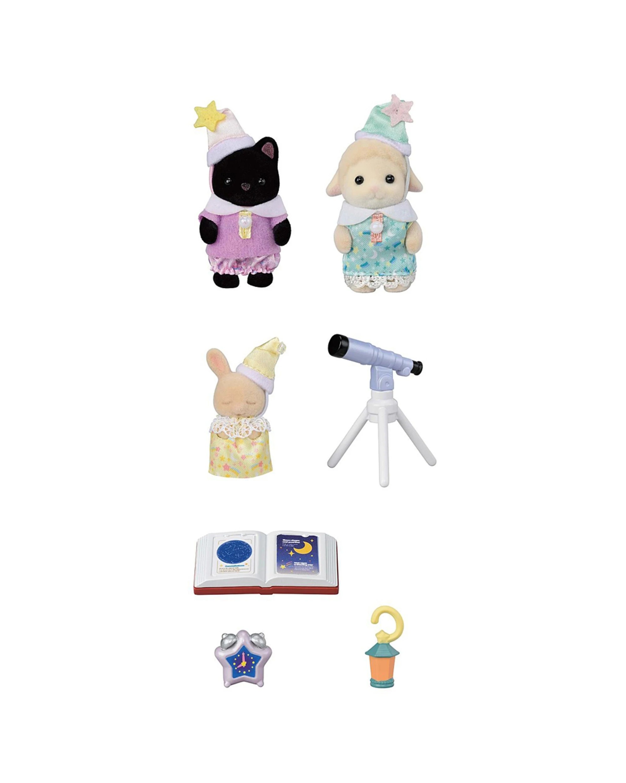 2 Sylvanian Families 7pc Nursery Friends Sleepover Party Trio Kids Toy 3 Years - Multi, 2 of 6