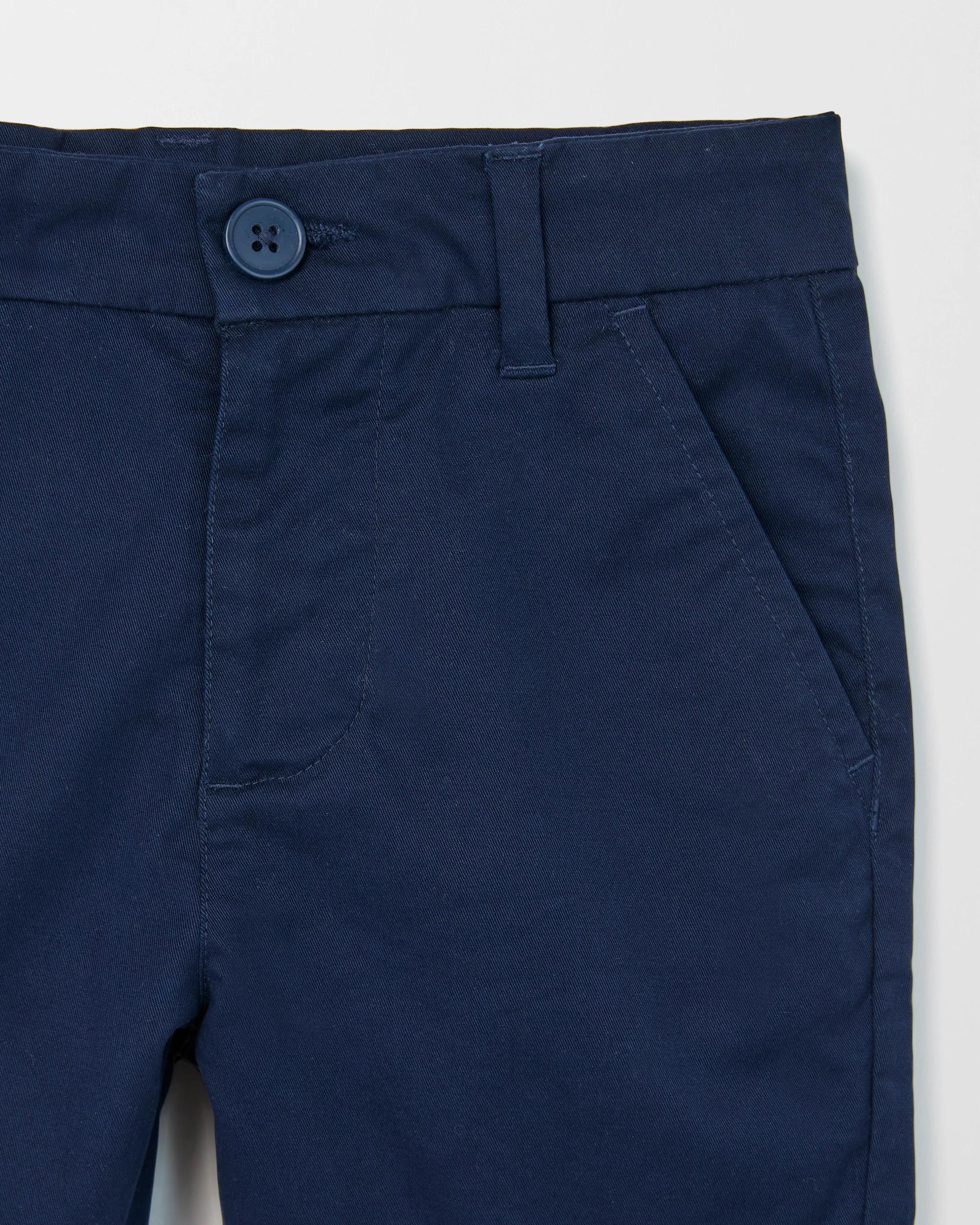 2 Target Kids Fixed Waist Chino Shorts NAVY BLUE, 2 of 2