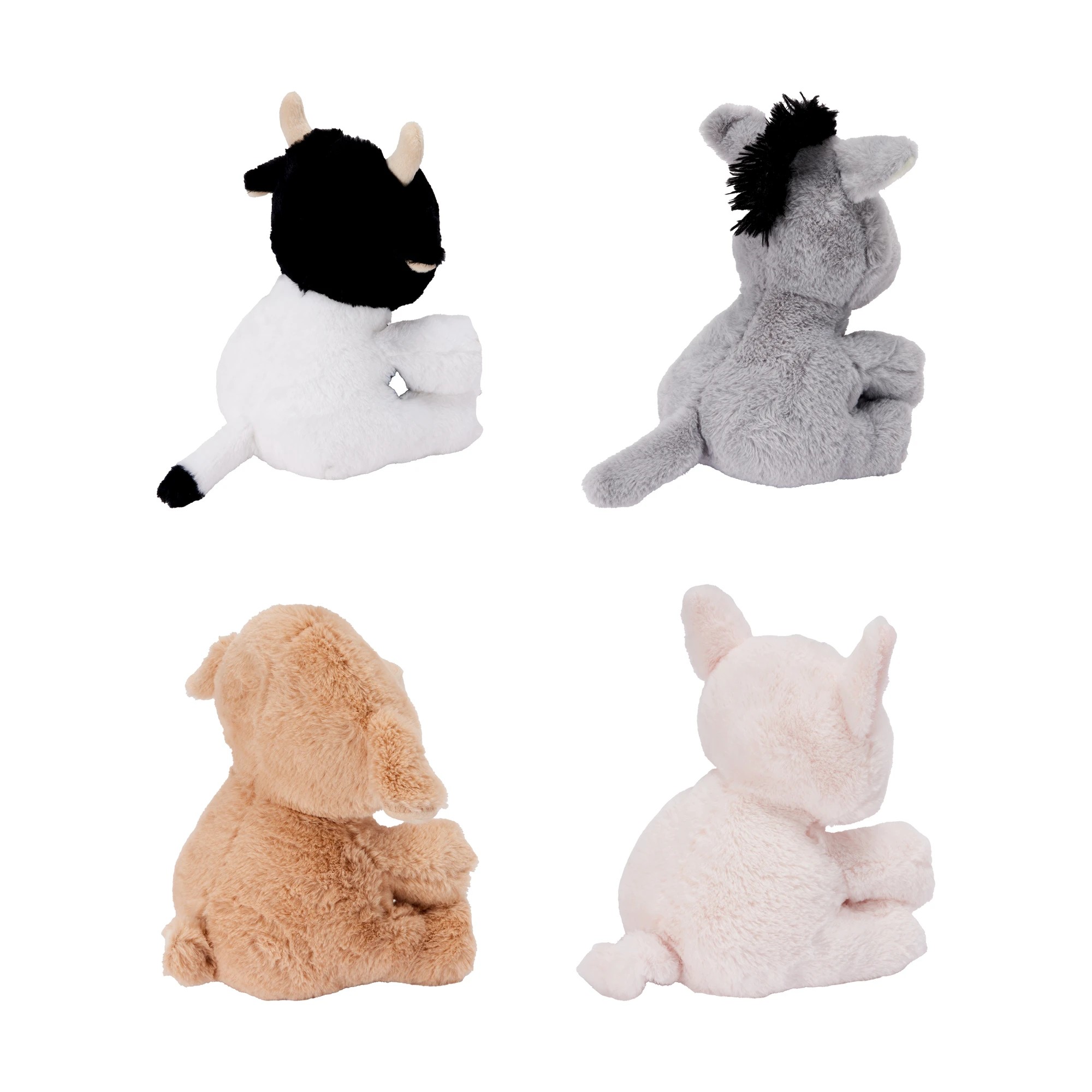 4 Soft Faux Fur Farm Animal - Assorted, 4 of 7
