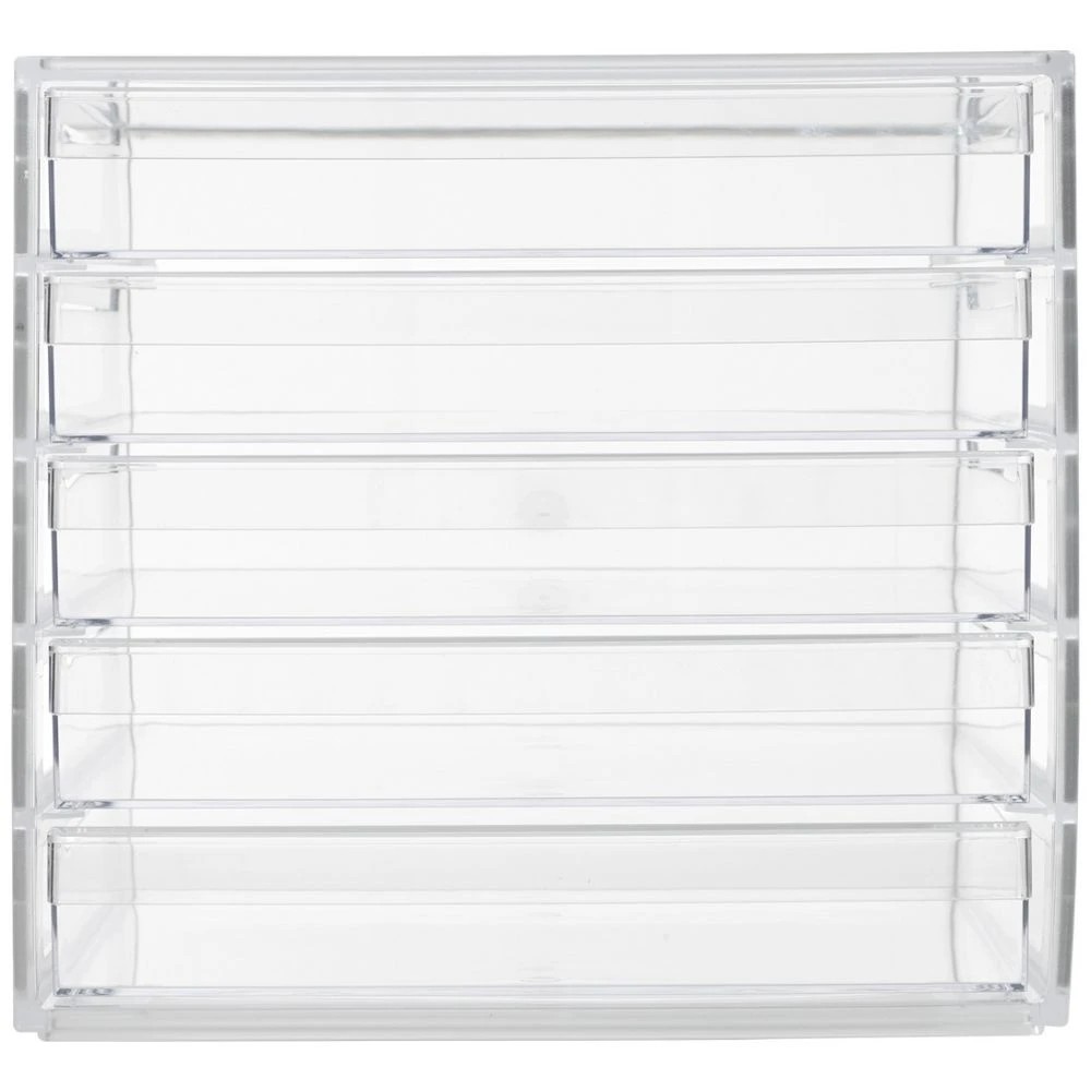 3 J.Burrows Desktop File Organiser 5 Drawer Clear, 3 of 4