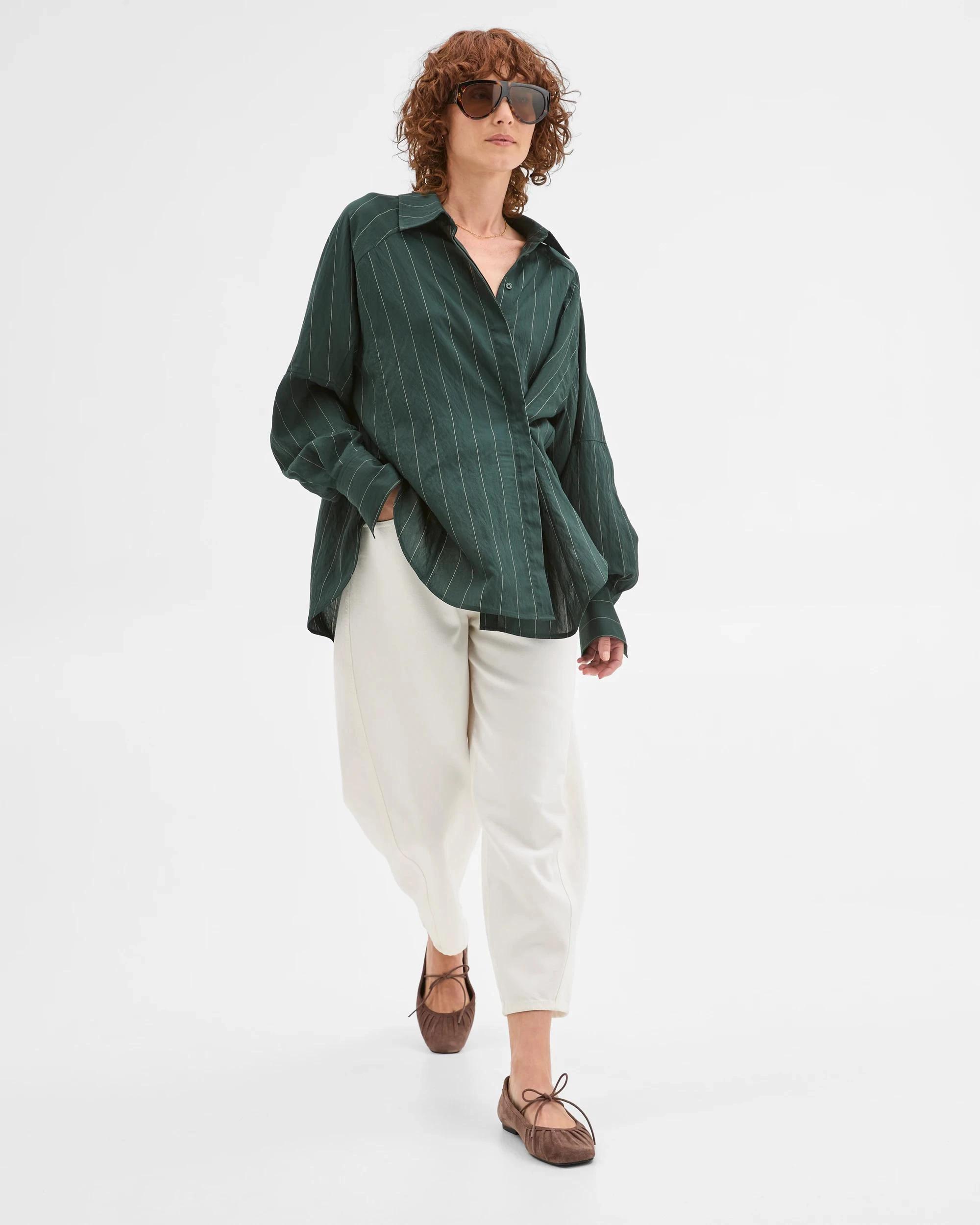 2 Target Woman Relaxed 2-Way Shirt MIDNIGHT JADE, 2 of 7