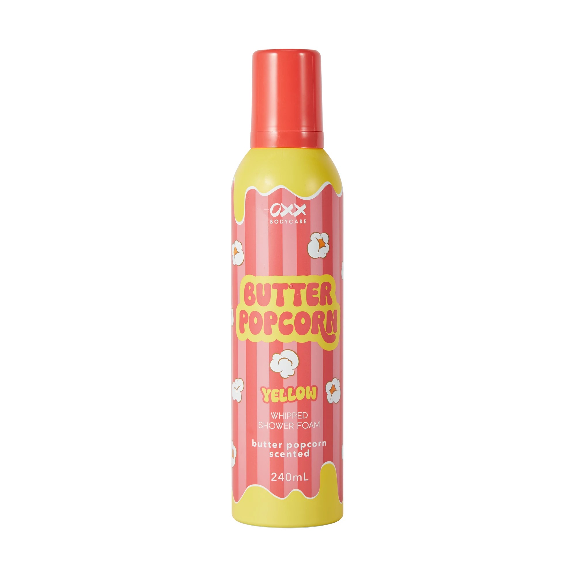 1 OXX Bodycare Yellow Whipped Shower Foam 240ml - Butter Popcorn Scented, 1 of 6