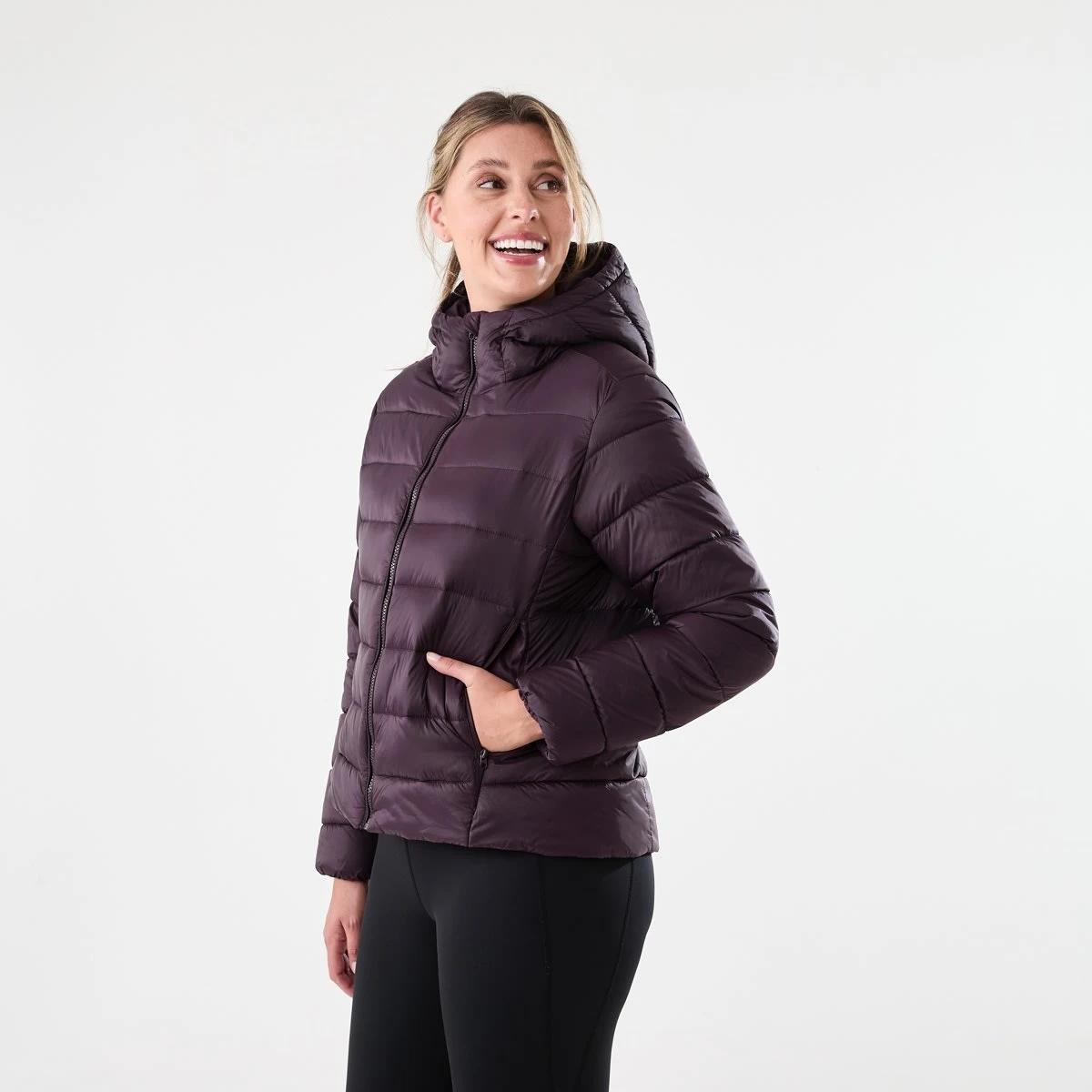 3 Active Womens Packable Puffer Jacket Pur Raisin, 3 of 7