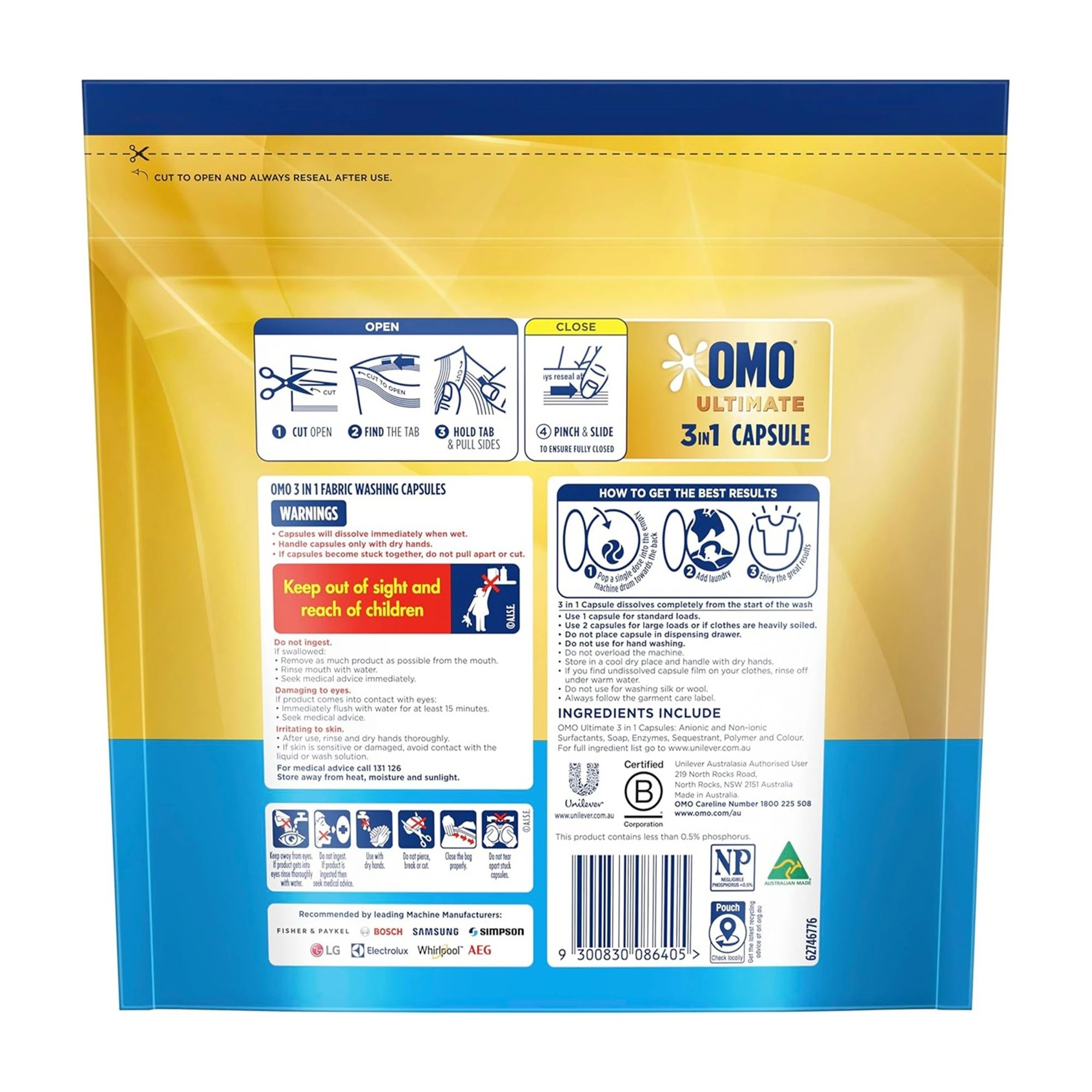 2 Omo Ultimate  3 In 1 Sensitive Tabs Pk28 x4, 2 of 2