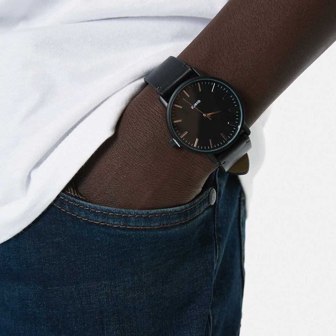 4 Analogue PU Watch - Black, 4 of 6