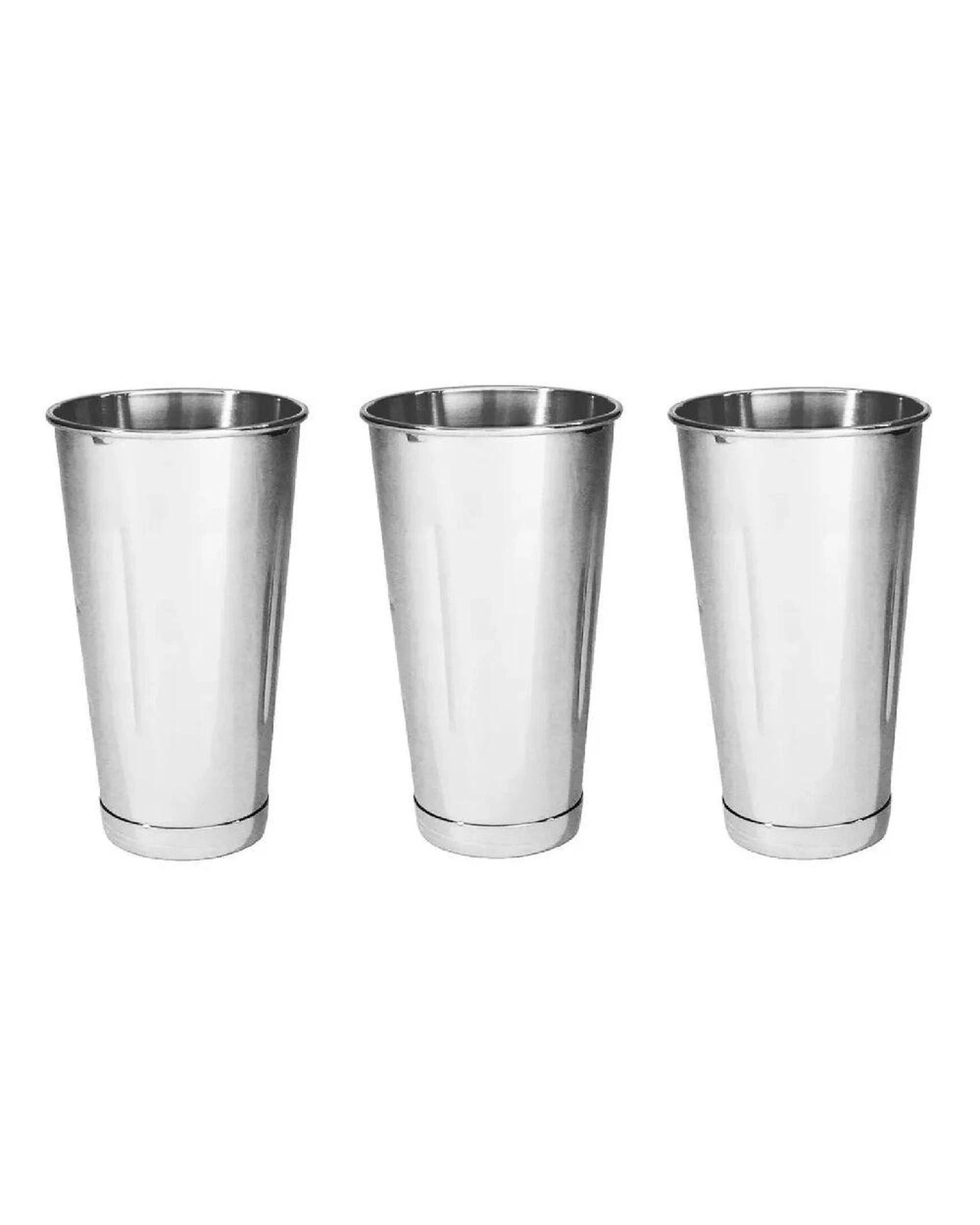 1 Trenton Stainless Steel Milkshake Cups 887ml  Set of 3 - Silver, 1 of 2