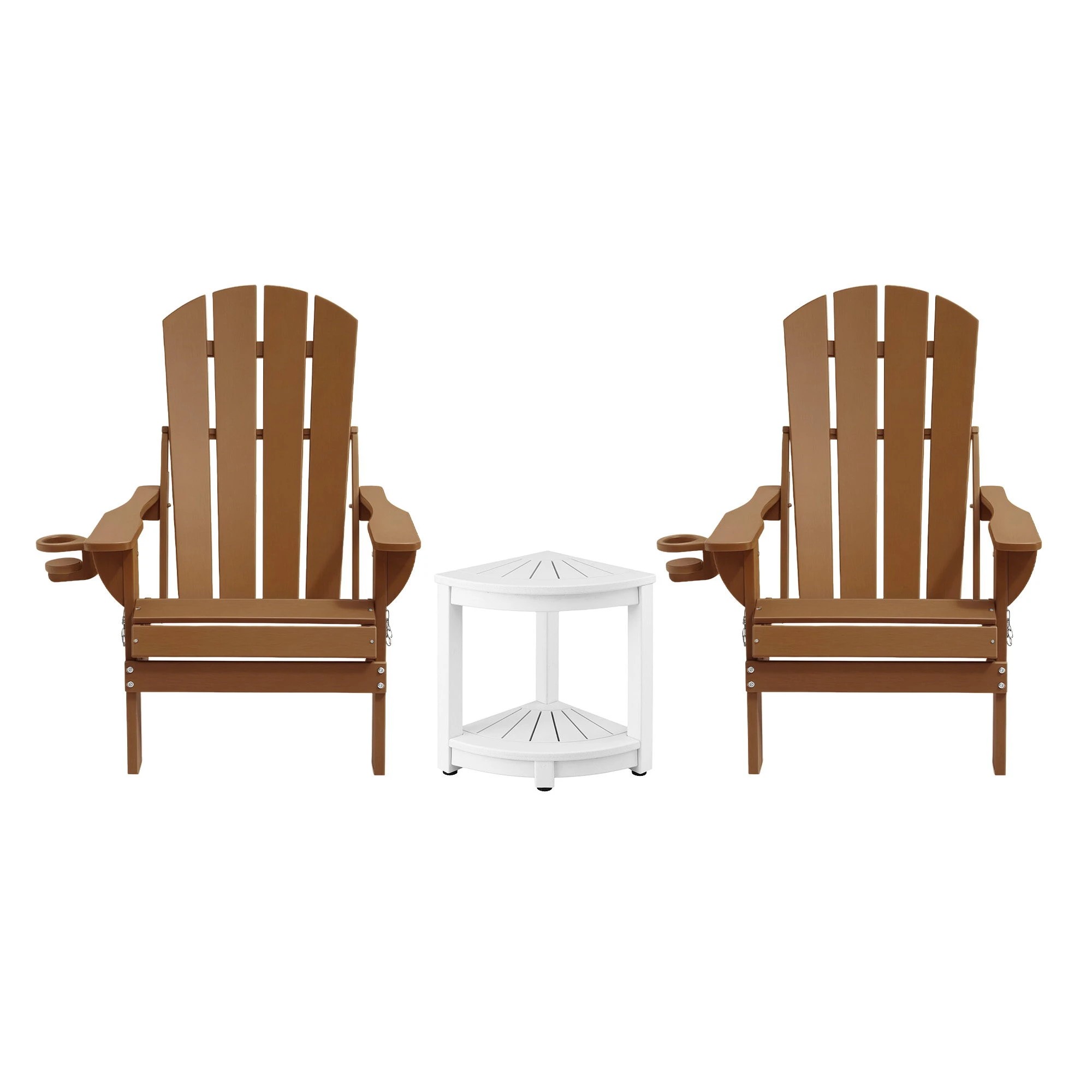 3 Gardeon Outdoor Table and Chairs HDPE Folding Adirondack Beach Chair Patio Furniture - Multi, 3 of 9