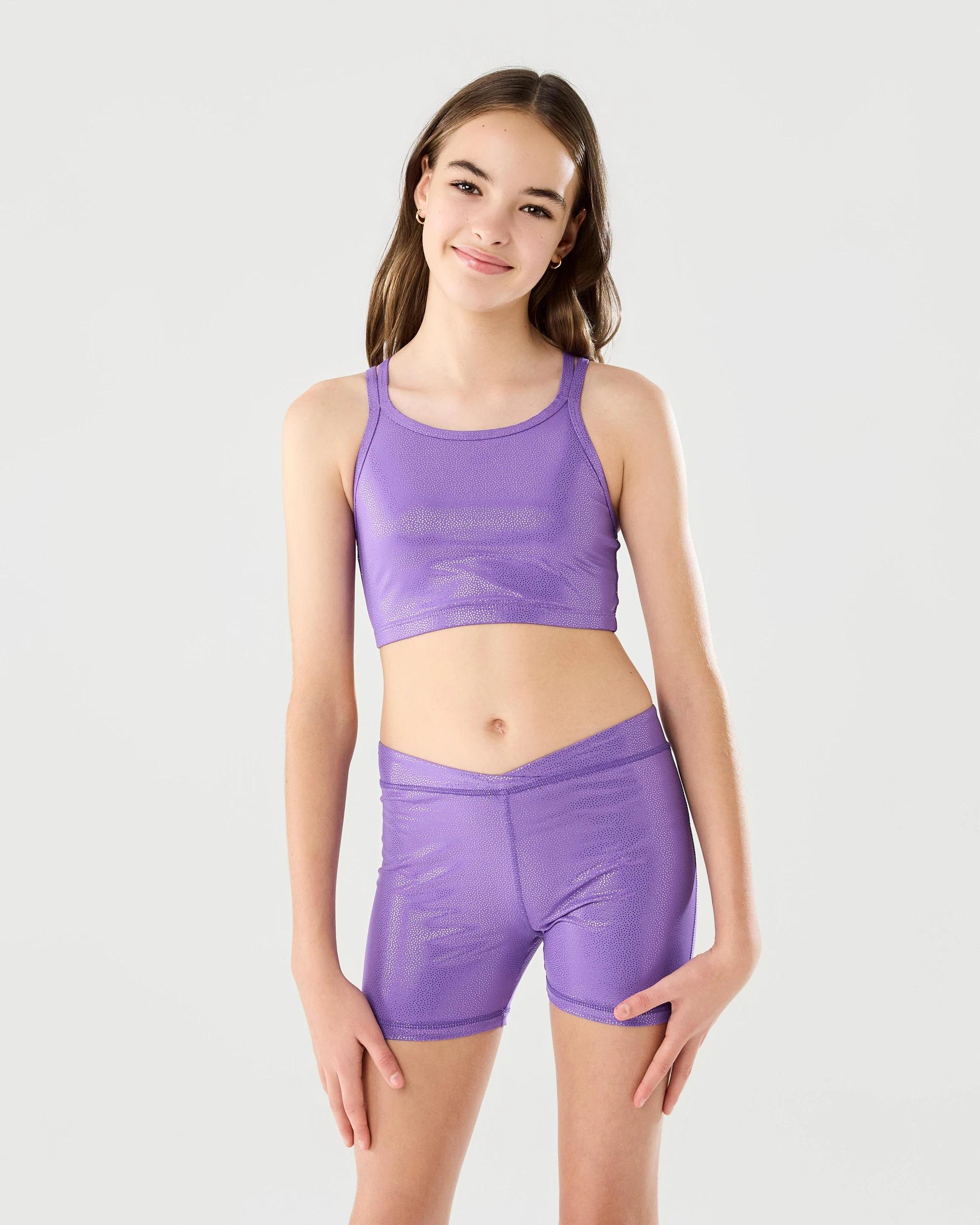 1 Gymnastic Crop Top Pur Dots, 1 of 7